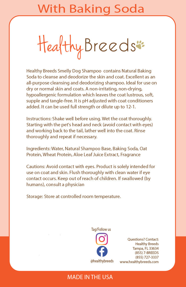 Cavachon Smelly Dog Baking Soda Shampoo 8 oz Healthy Breeds