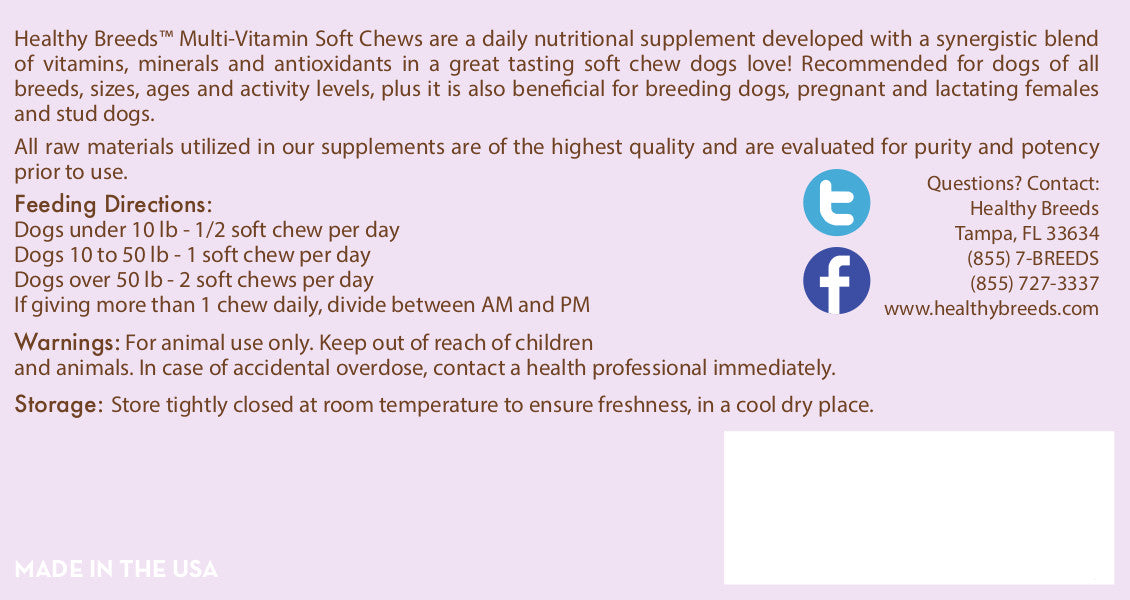 Shih Tzu Multi-Vitamin Soft Chews 60 Count