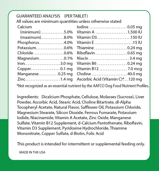 Pekingese Multi-Tabs Plus Chewable Tablets 180 Count