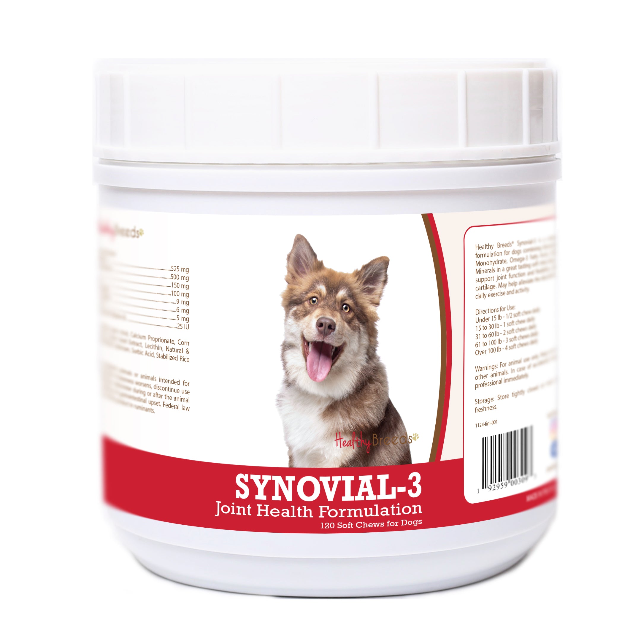 Finnish Lapphund Synovial-3 Joint Health Formulation Soft Chews 120 Count