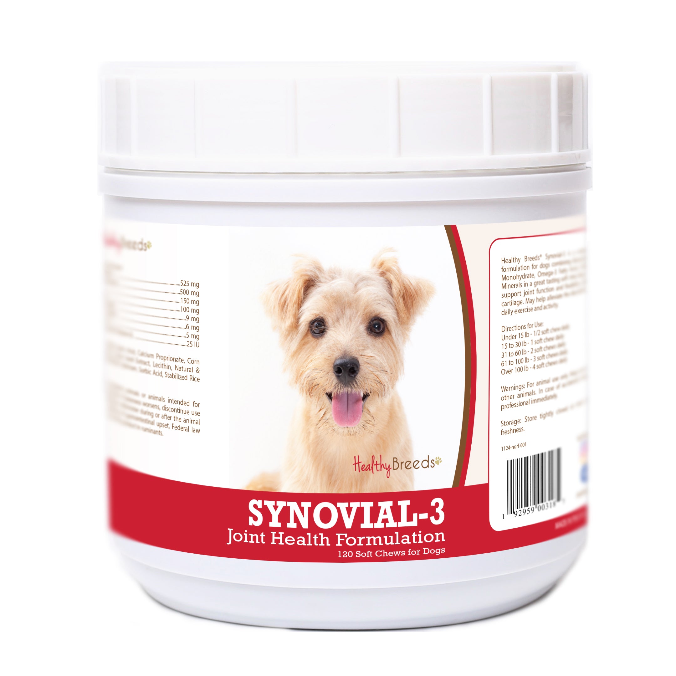 Norfolk Terrier Synovial-3 Joint Health Formulation Soft Chews 120 Count