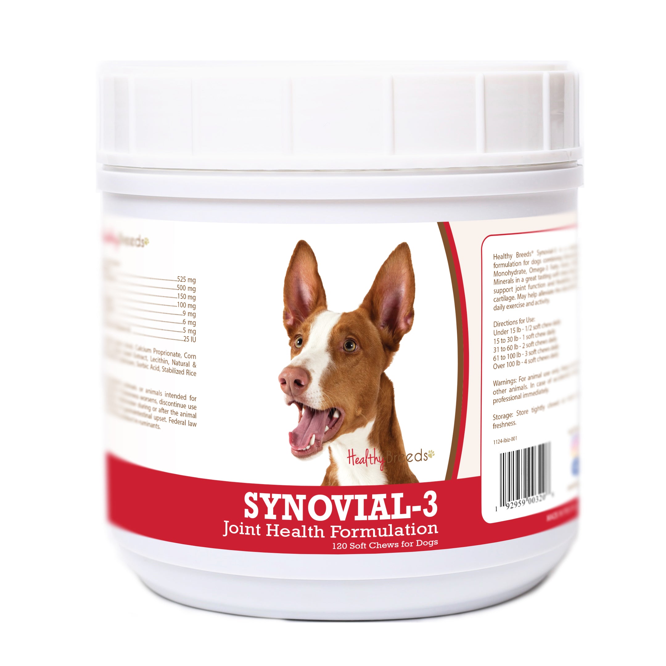 Ibizan Hound Synovial-3 Joint Health Formulation Soft Chews 120 Count