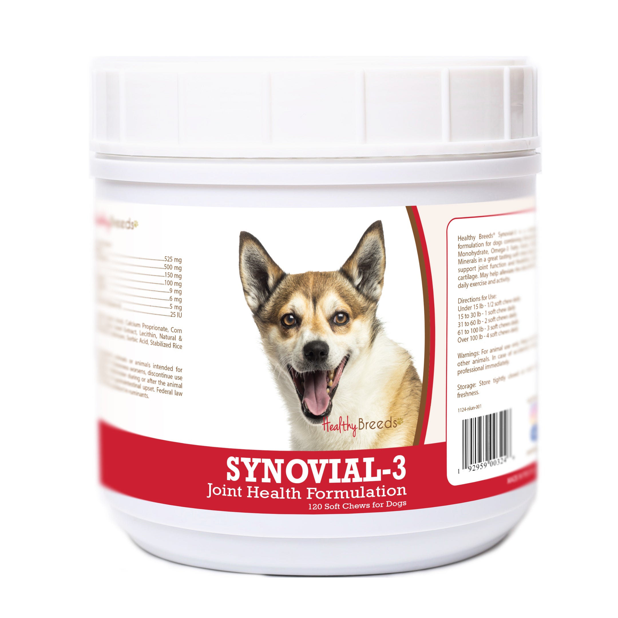 Norwegian Lundehund Synovial-3 Joint Health Formulation Soft Chews 120 Count