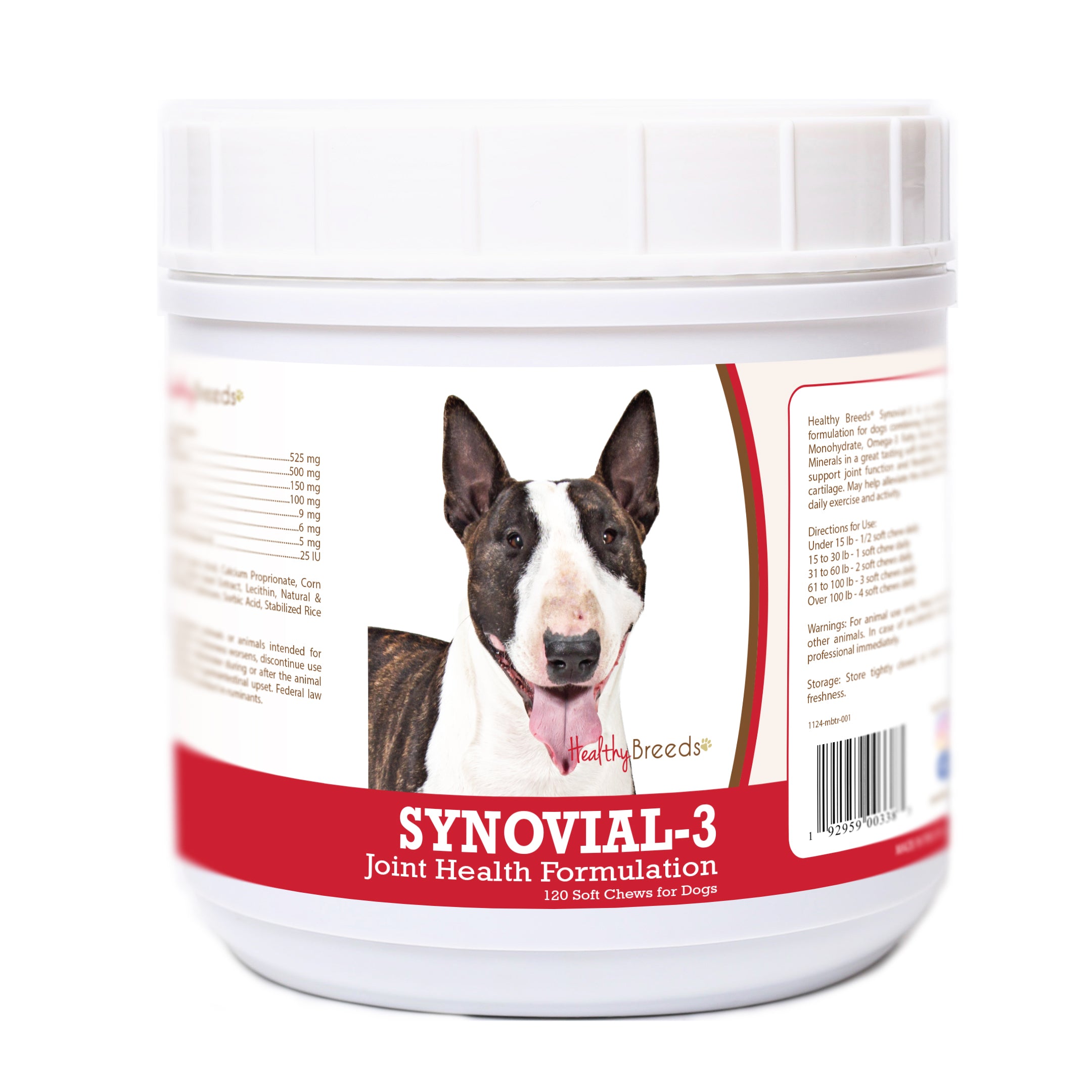 Miniature Bull Terrier Synovial-3 Joint Health Formulation Soft Chews 120 Count