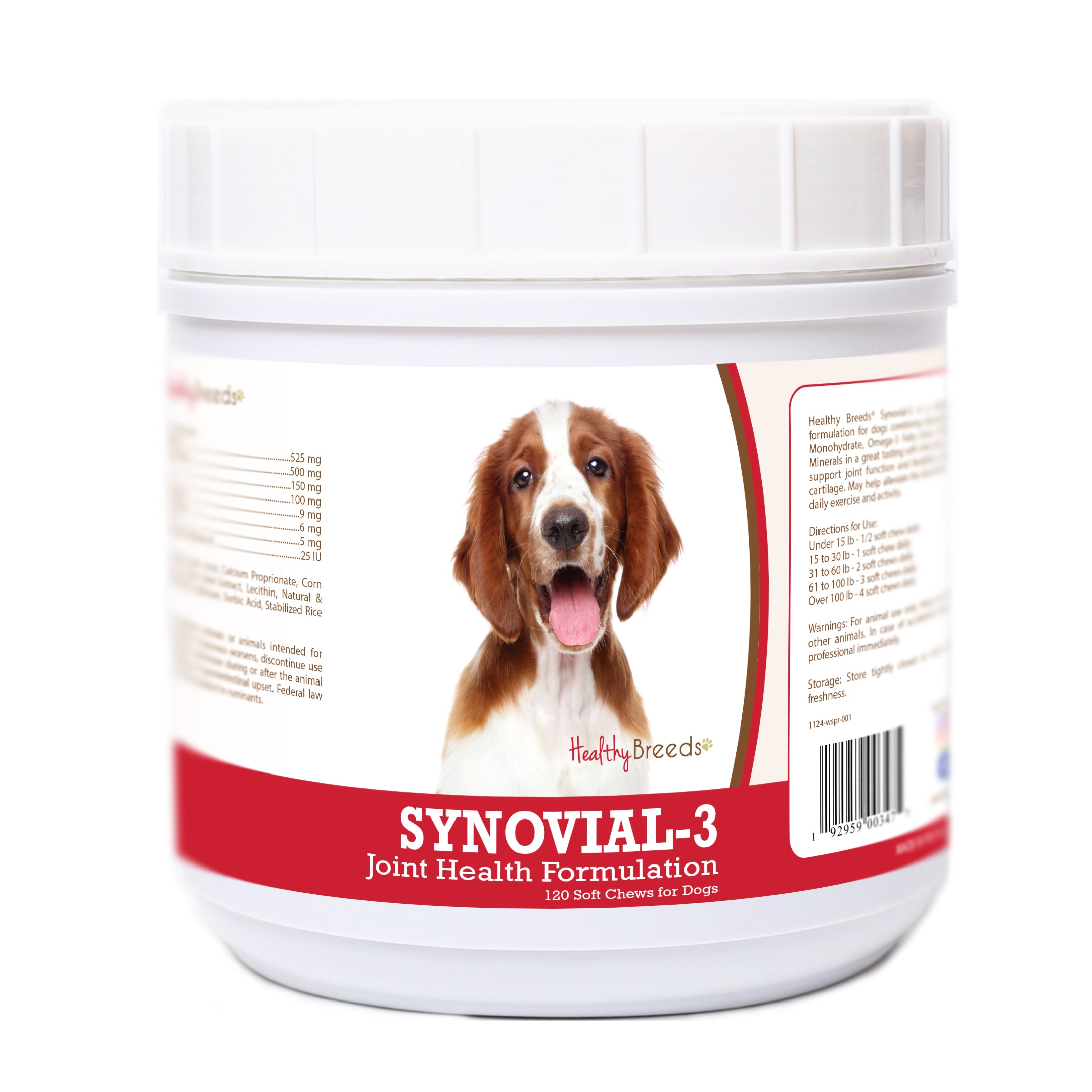 Welsh Springer Spaniel Synovial-3 Joint Health Formulation Soft Chews 120 Count