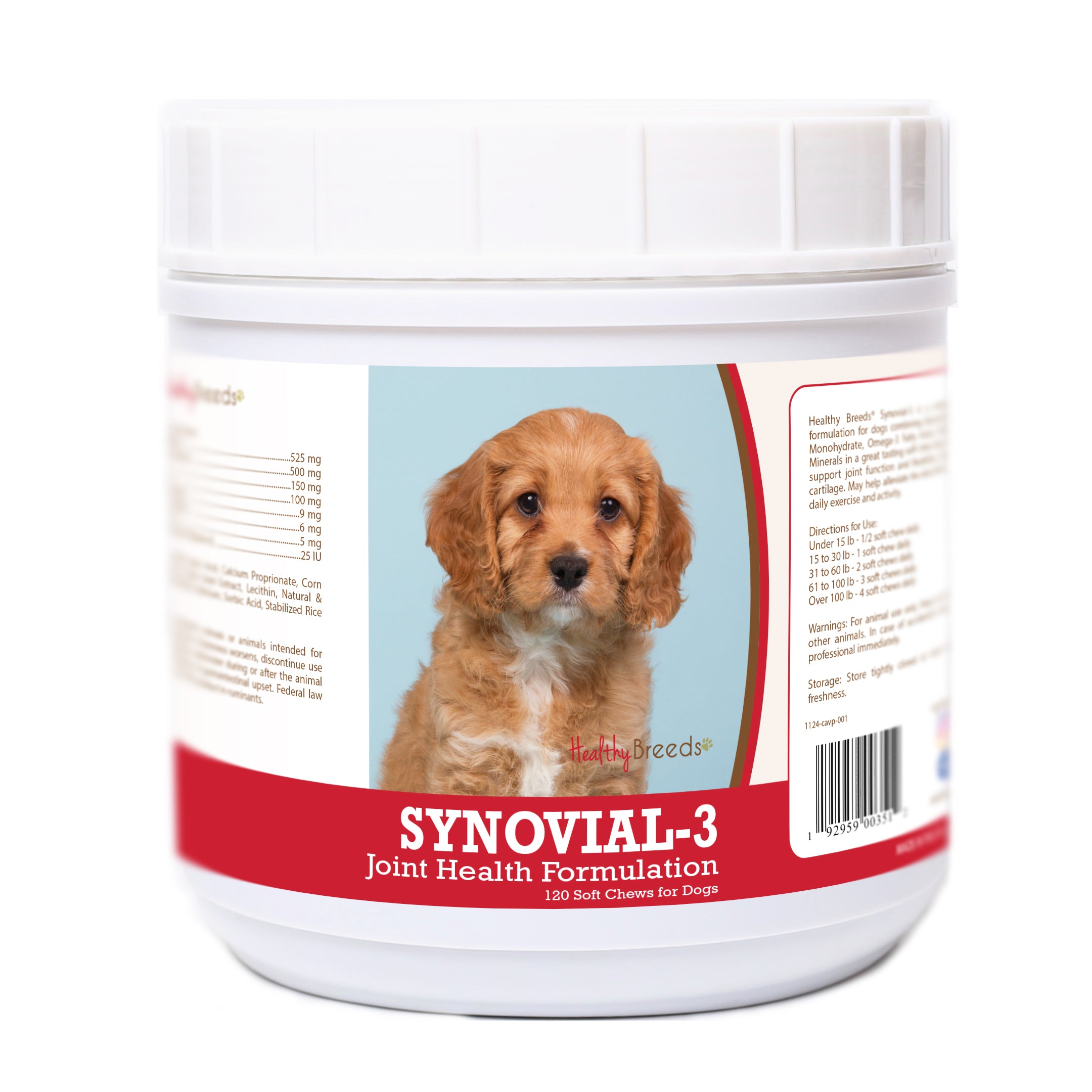 Cavapoo Synovial-3 Joint Health Formulation Soft Chews 120 Count