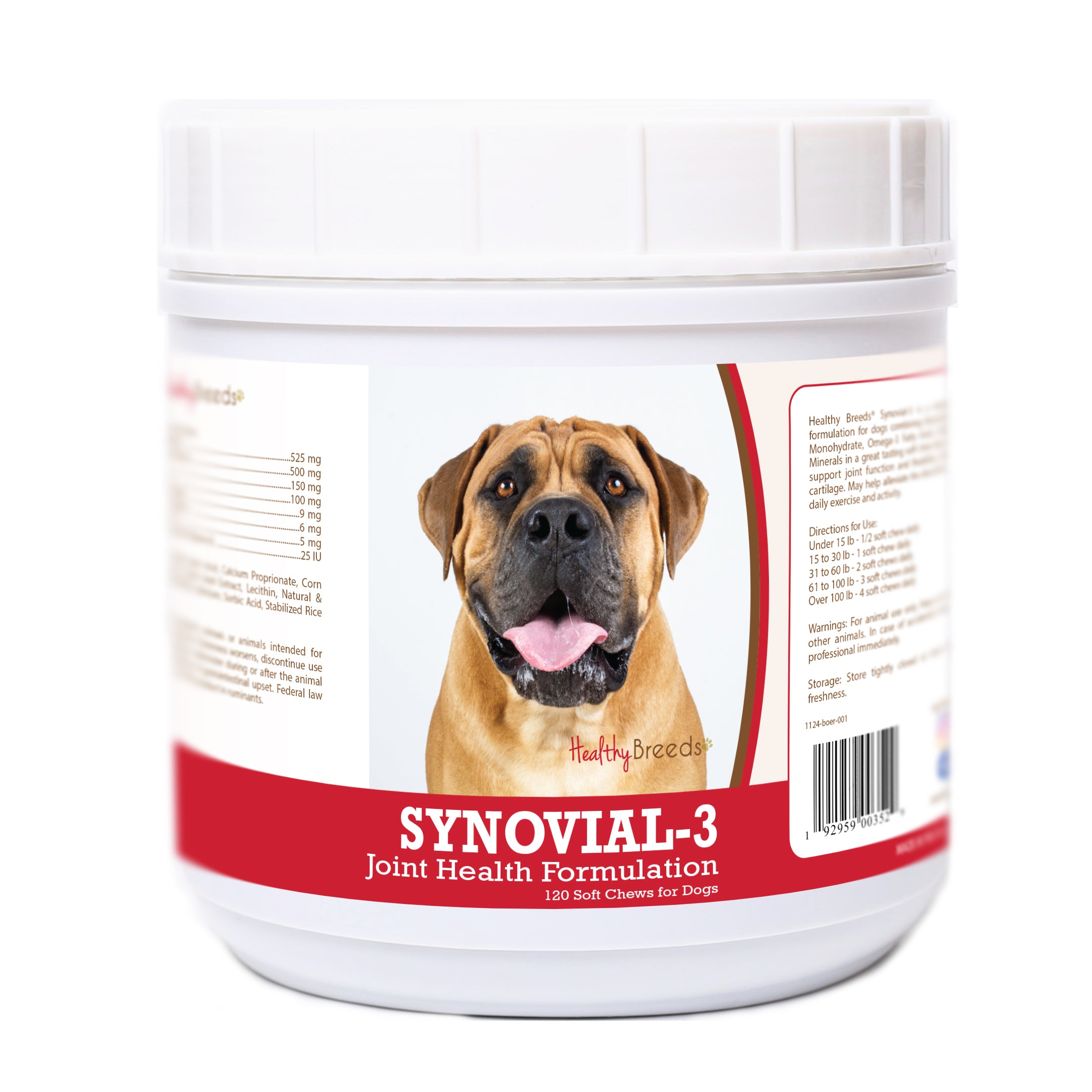 Boerboel Synovial-3 Joint Health Formulation Soft Chews 120 Count