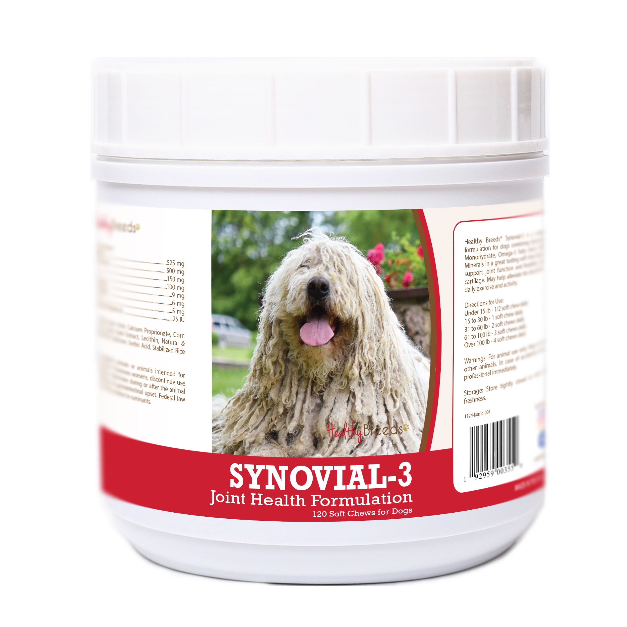 Komondorok Synovial-3 Joint Health Formulation Soft Chews 120 Count