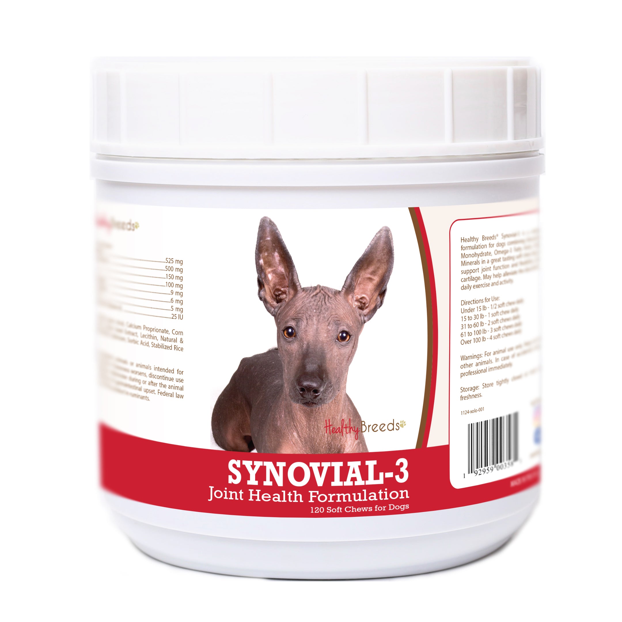 Xoloitzcuintli Synovial-3 Joint Health Formulation Soft Chews 120 Count