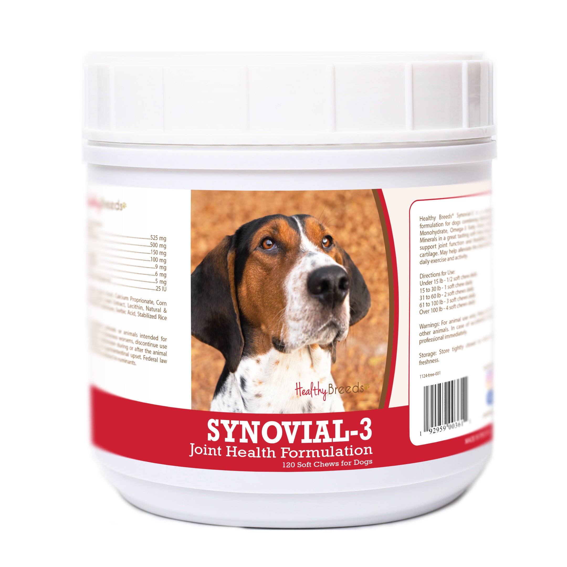 Treeing Walker Coonhound Synovial-3 Joint Health Formulation Soft Chews 120 Count
