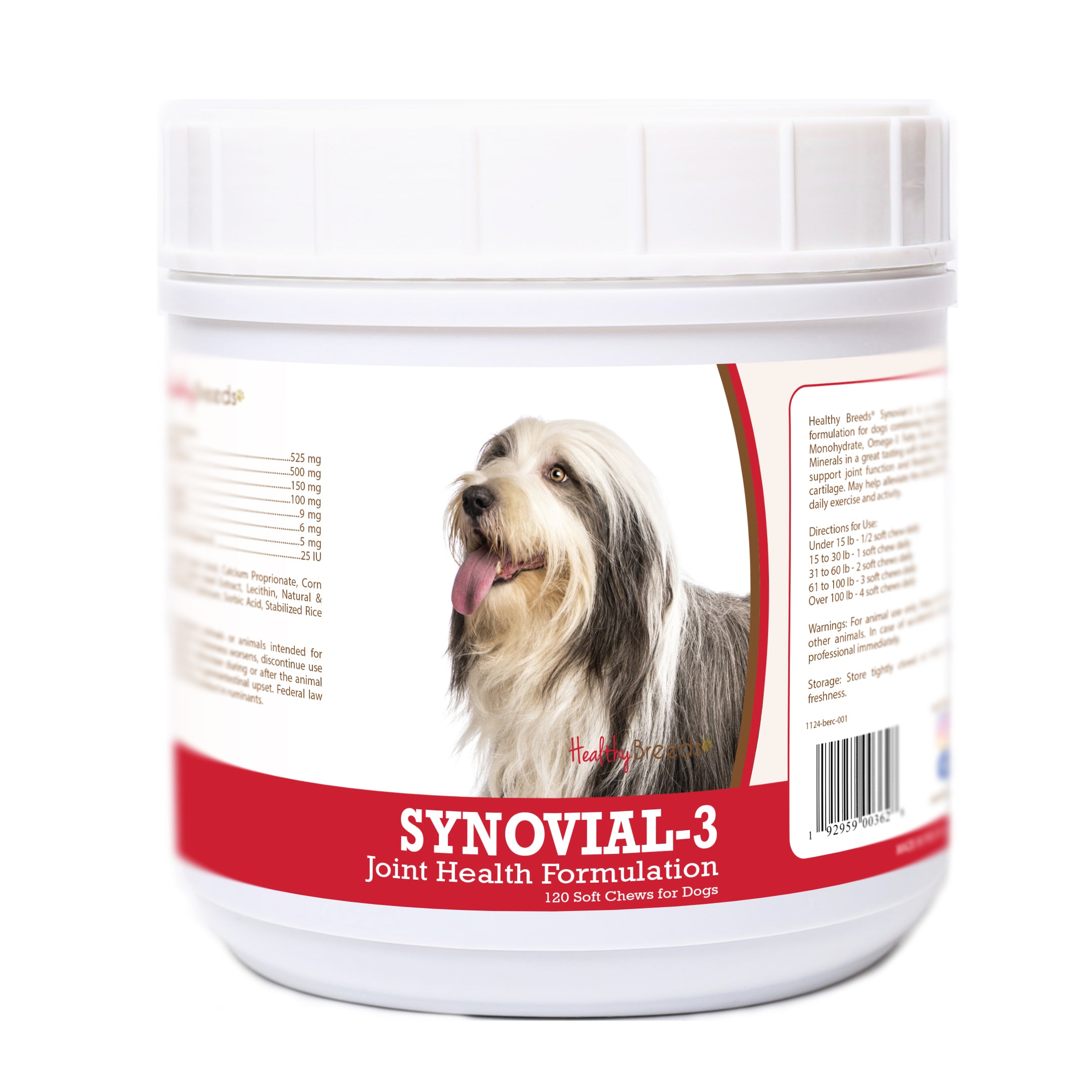 Bearded Collie Synovial-3 Joint Health Formulation Soft Chews 120 Count
