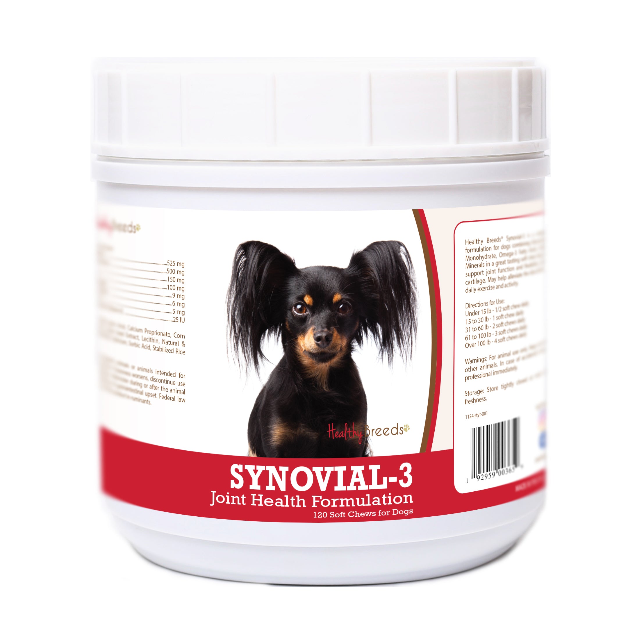 Russian Toy Terrier Synovial-3 Joint Health Formulation Soft Chews 120 Count