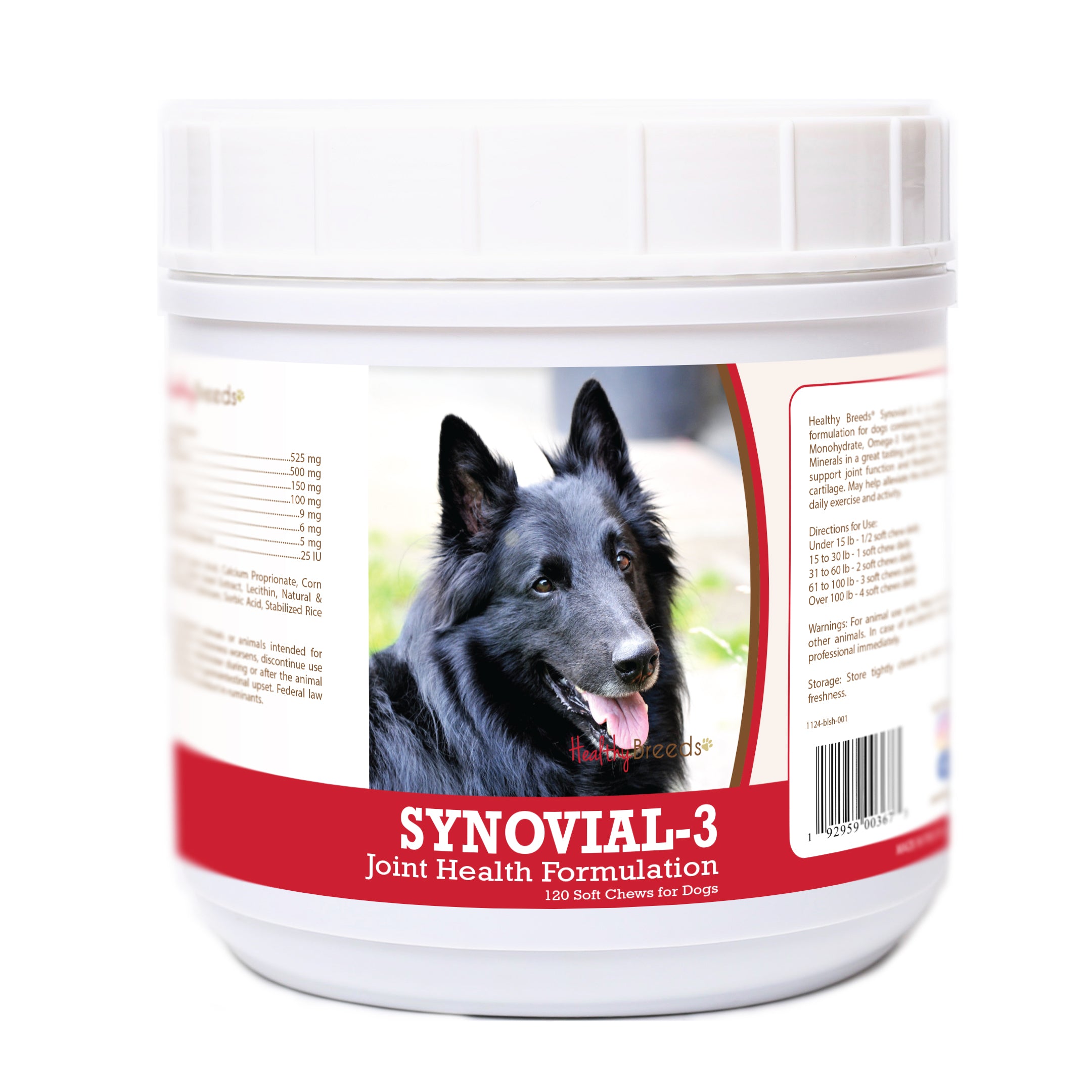 Belgian Sheepdog Synovial-3 Joint Health Formulation Soft Chews 120 Count