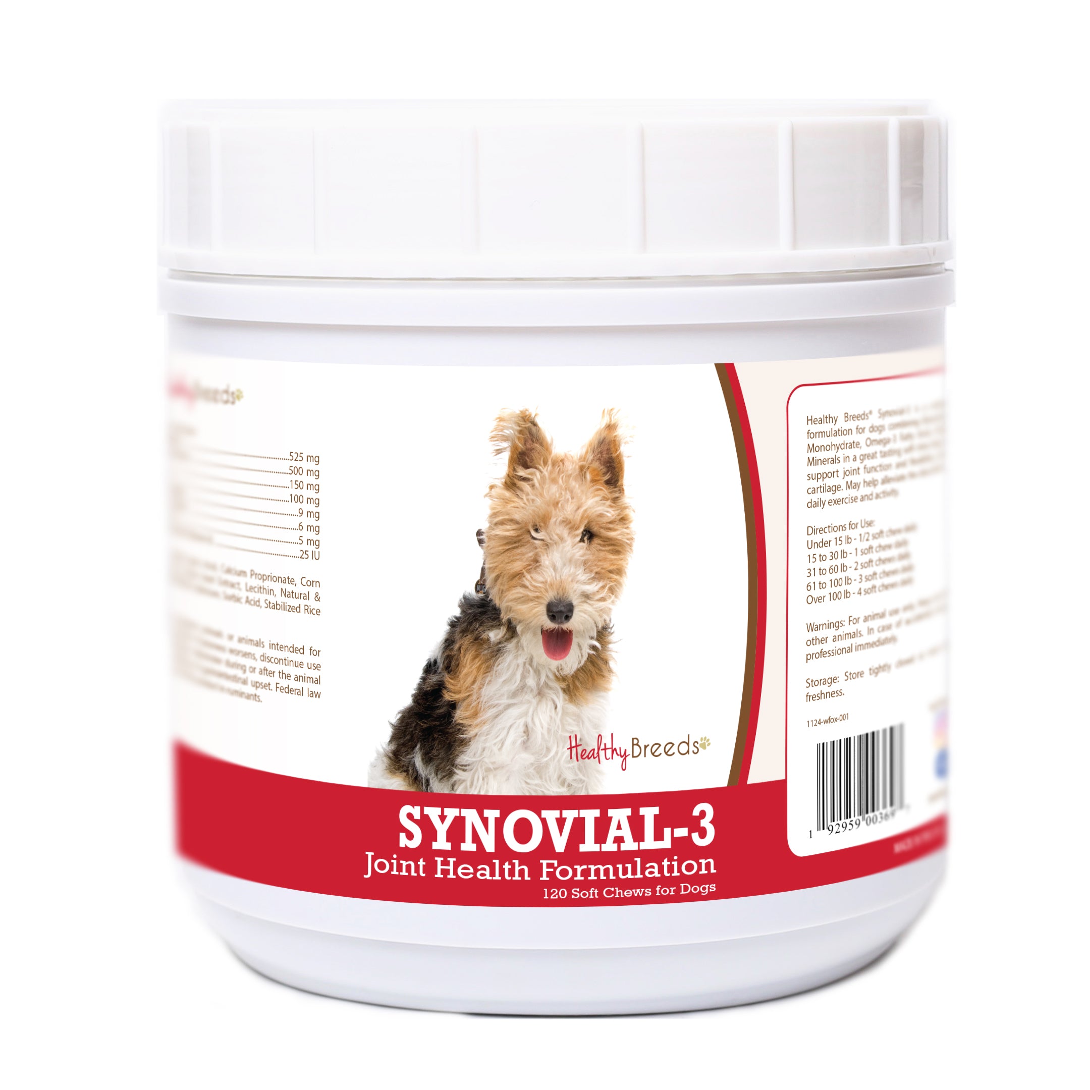 Wire Fox Terrier Synovial-3 Joint Health Formulation Soft Chews 120 Count