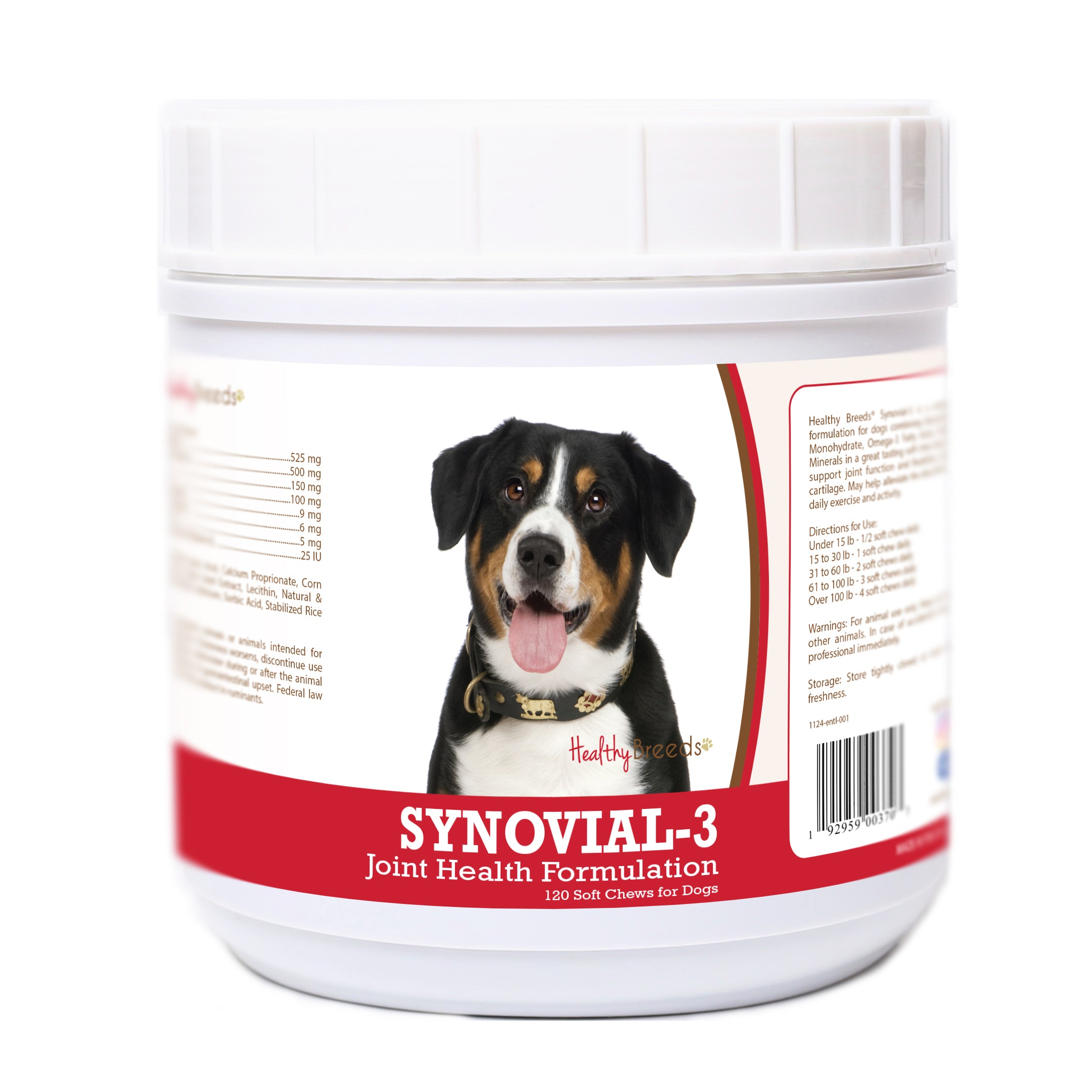 Entlebucher Mountain Dog Synovial-3 Joint Health Formulation Soft Chews 120 Count