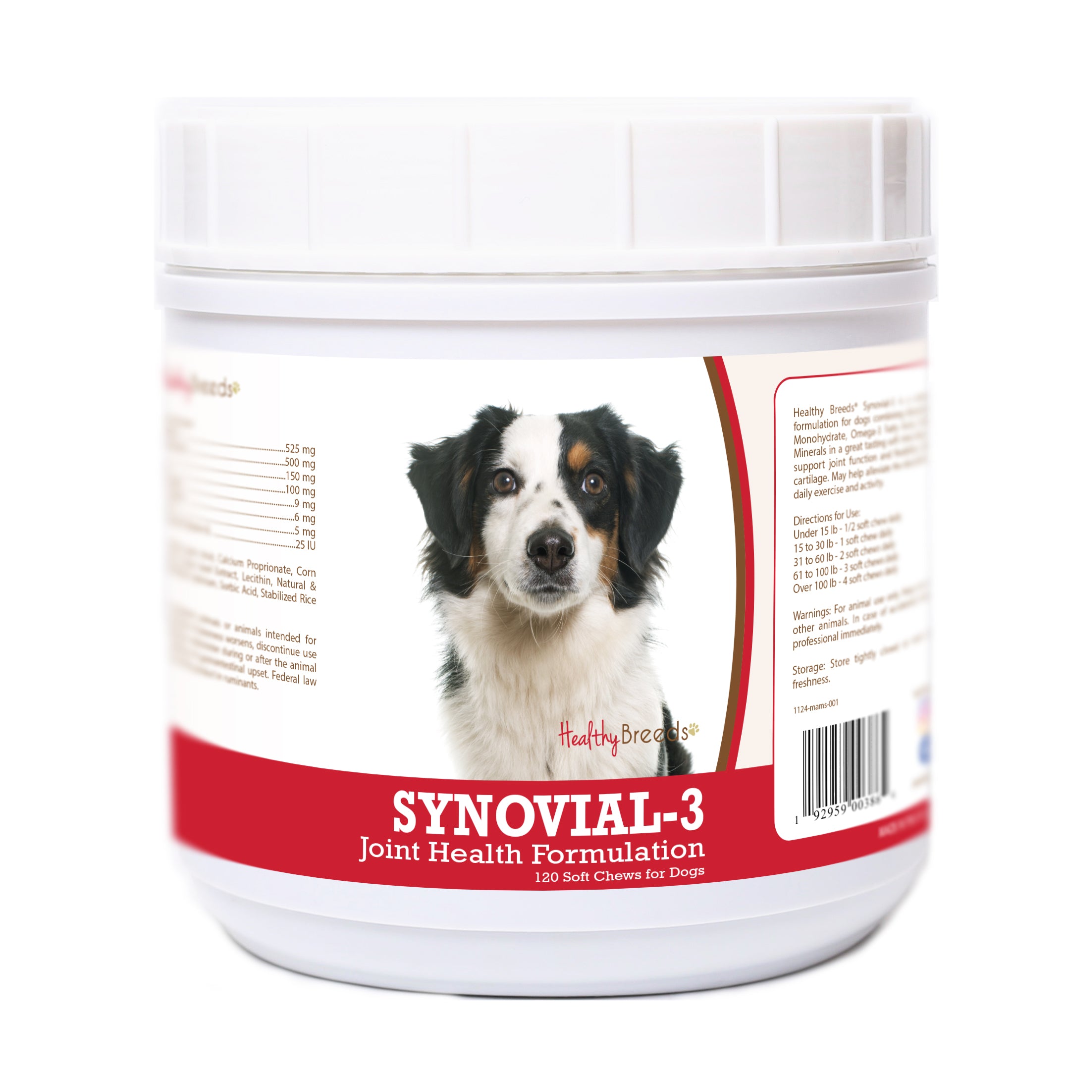 Miniature American Shepherd Synovial-3 Joint Health Formulation Soft Chews 120 Count