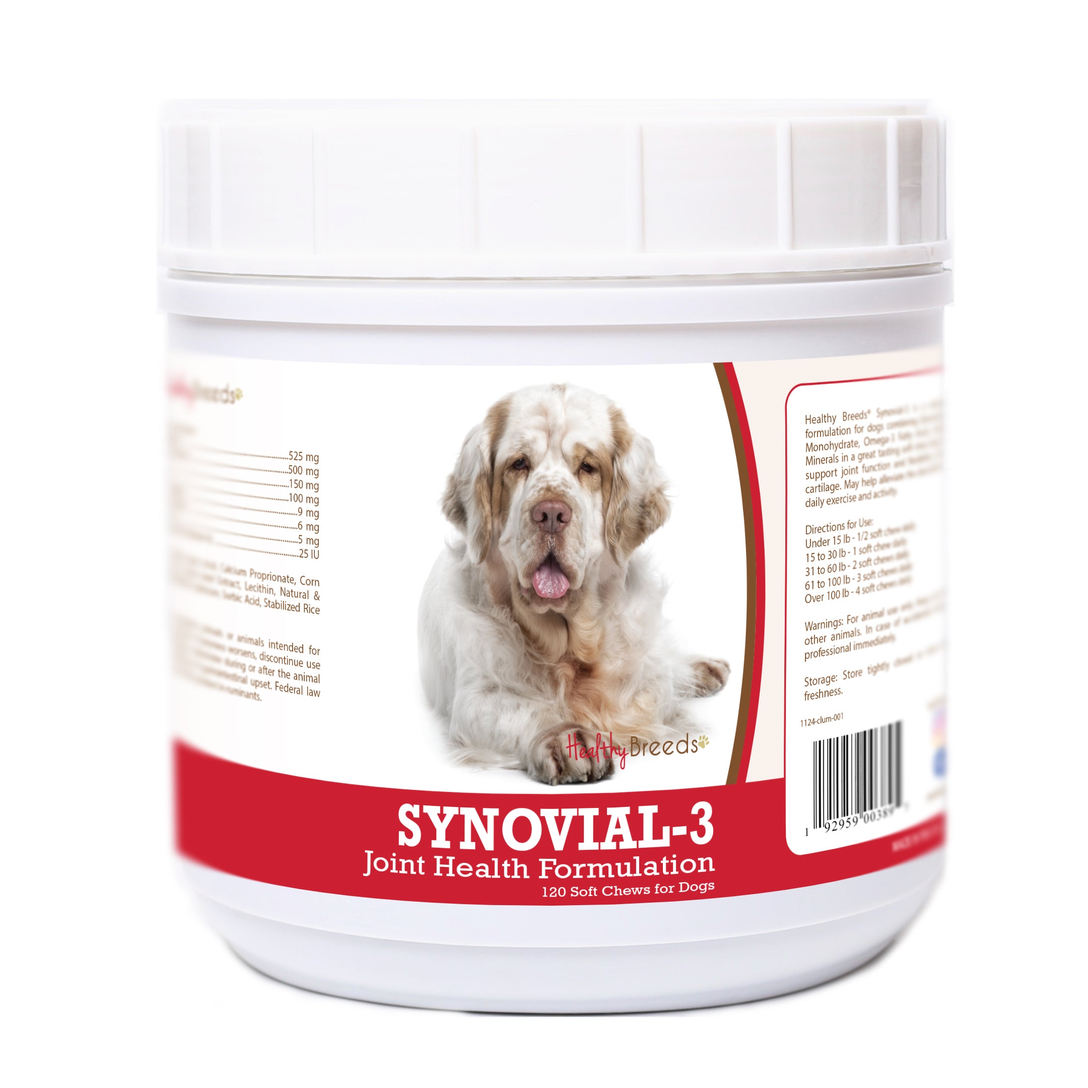 Clumber Spaniel Synovial-3 Joint Health Formulation Soft Chews 120 Count