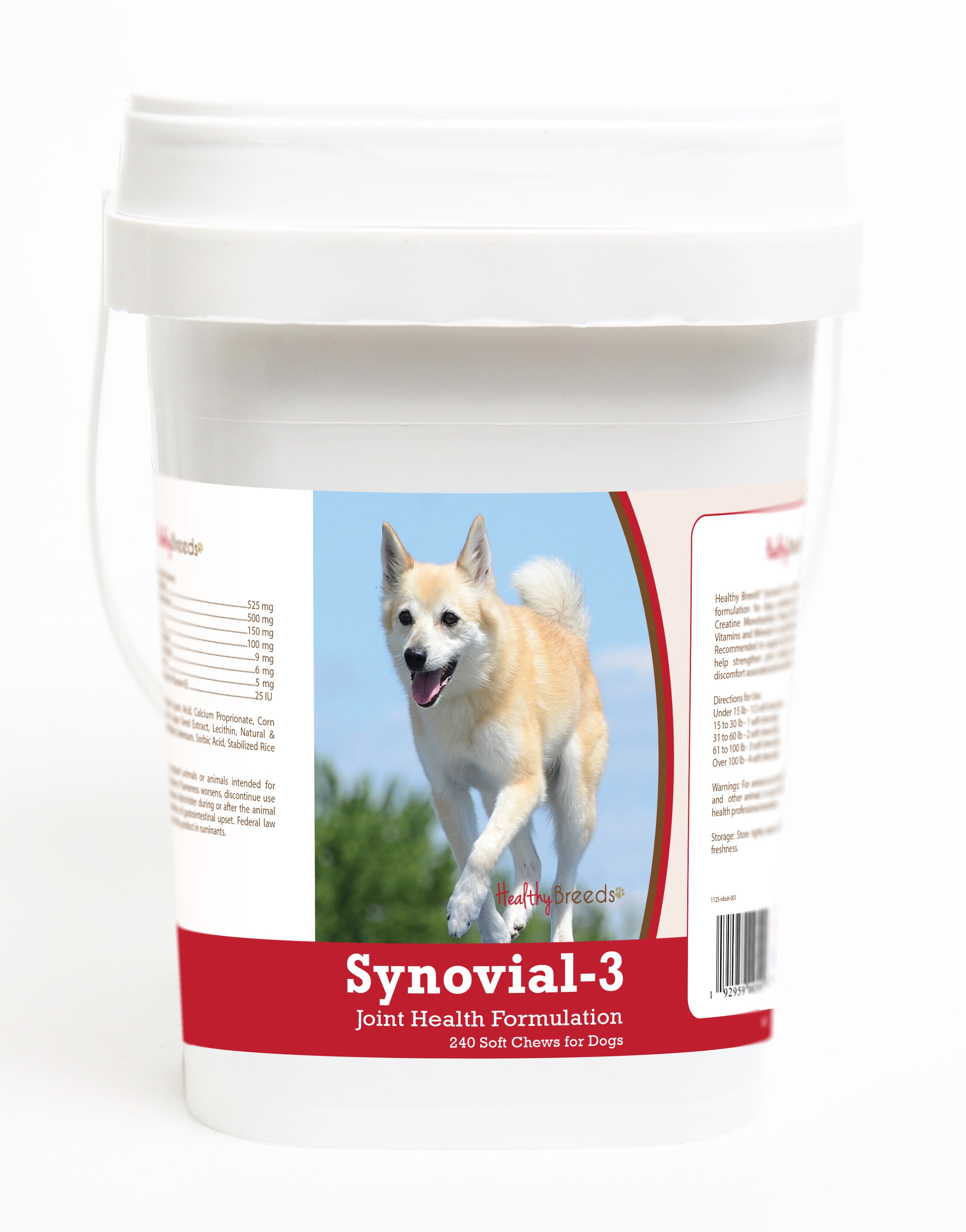 Norwegian Buhund Synovial-3 Joint Health Formulation Soft Chews 240 Count