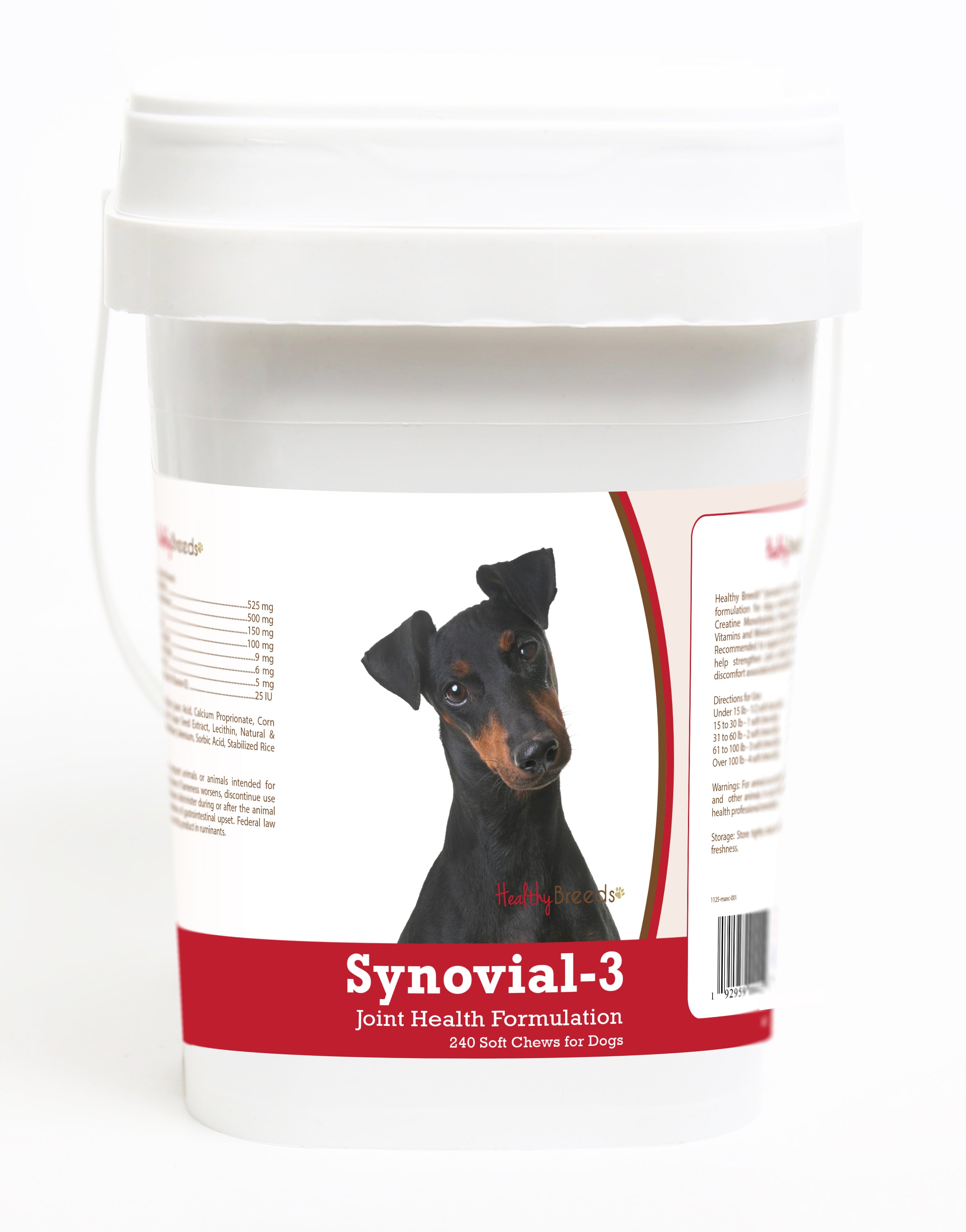 Manchester Terrier Synovial-3 Joint Health Formulation Soft Chews 240 Count