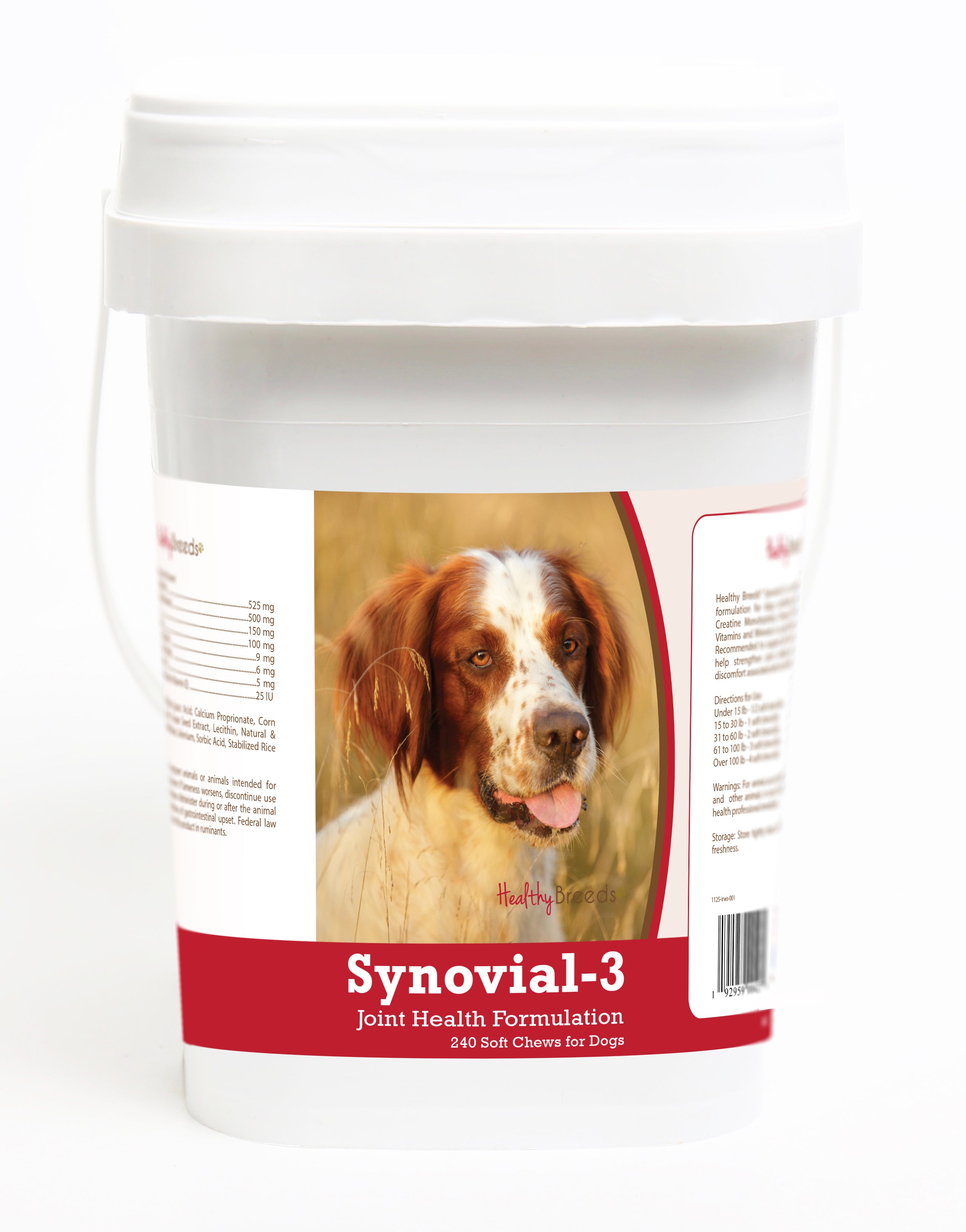 Irish Red and White Setter Synovial-3 Joint Health Formulation Soft Chews 240 Count