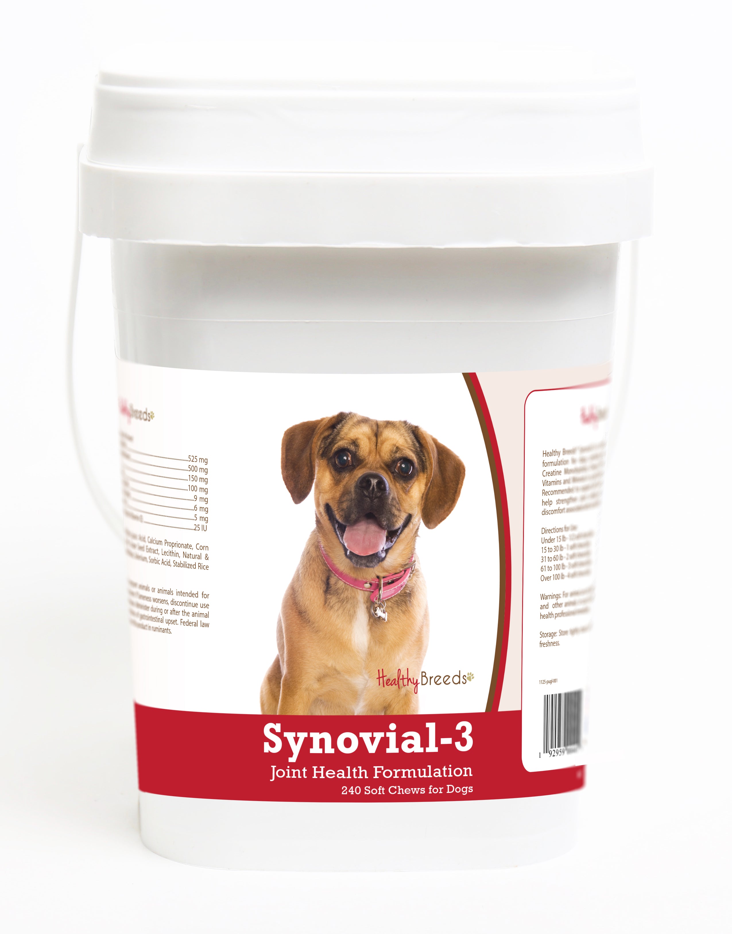 Puggle Synovial-3 Joint Health Formulation Soft Chews 240 Count