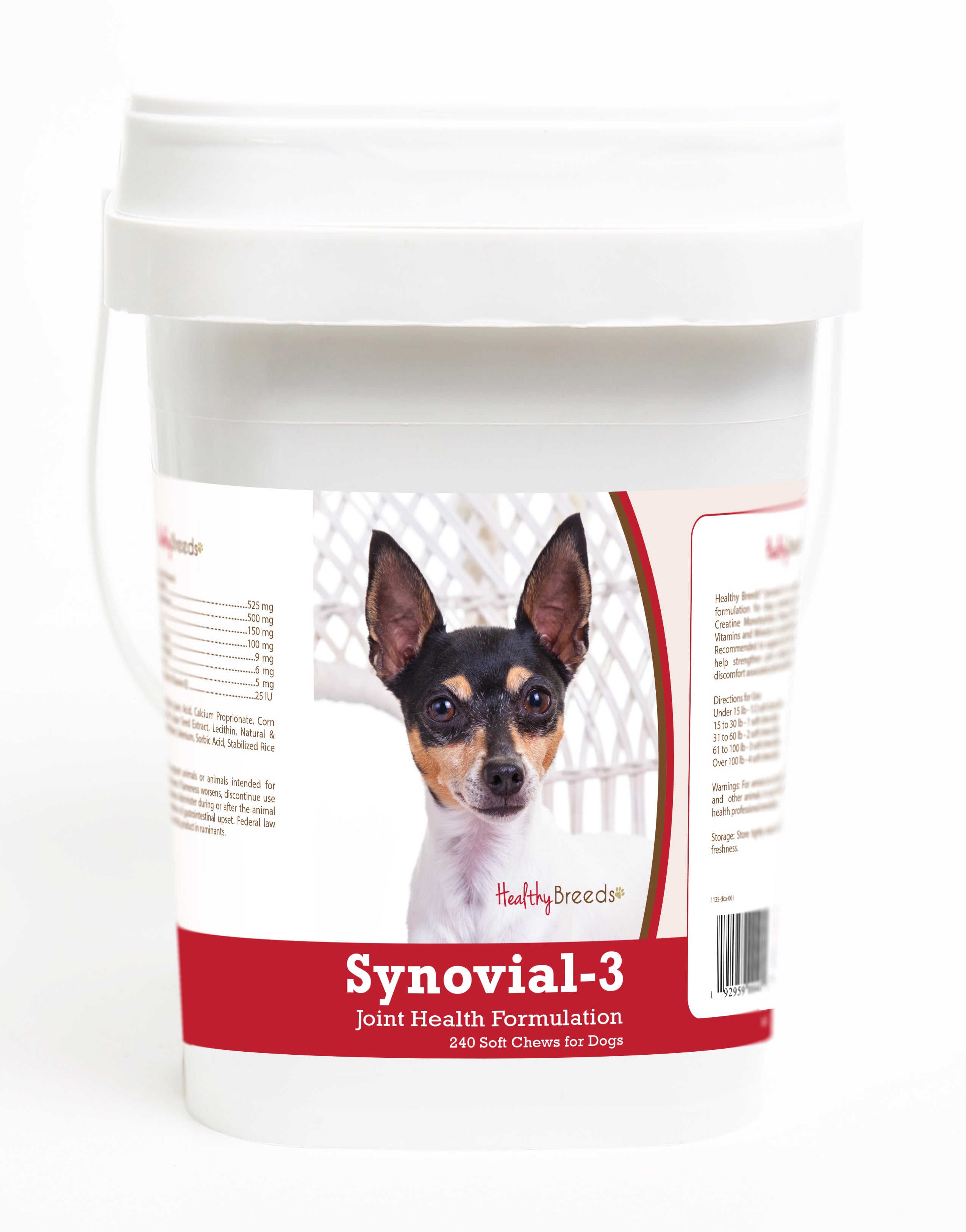 Toy Fox Terrier Synovial-3 Joint Health Formulation Soft Chews 240 Count
