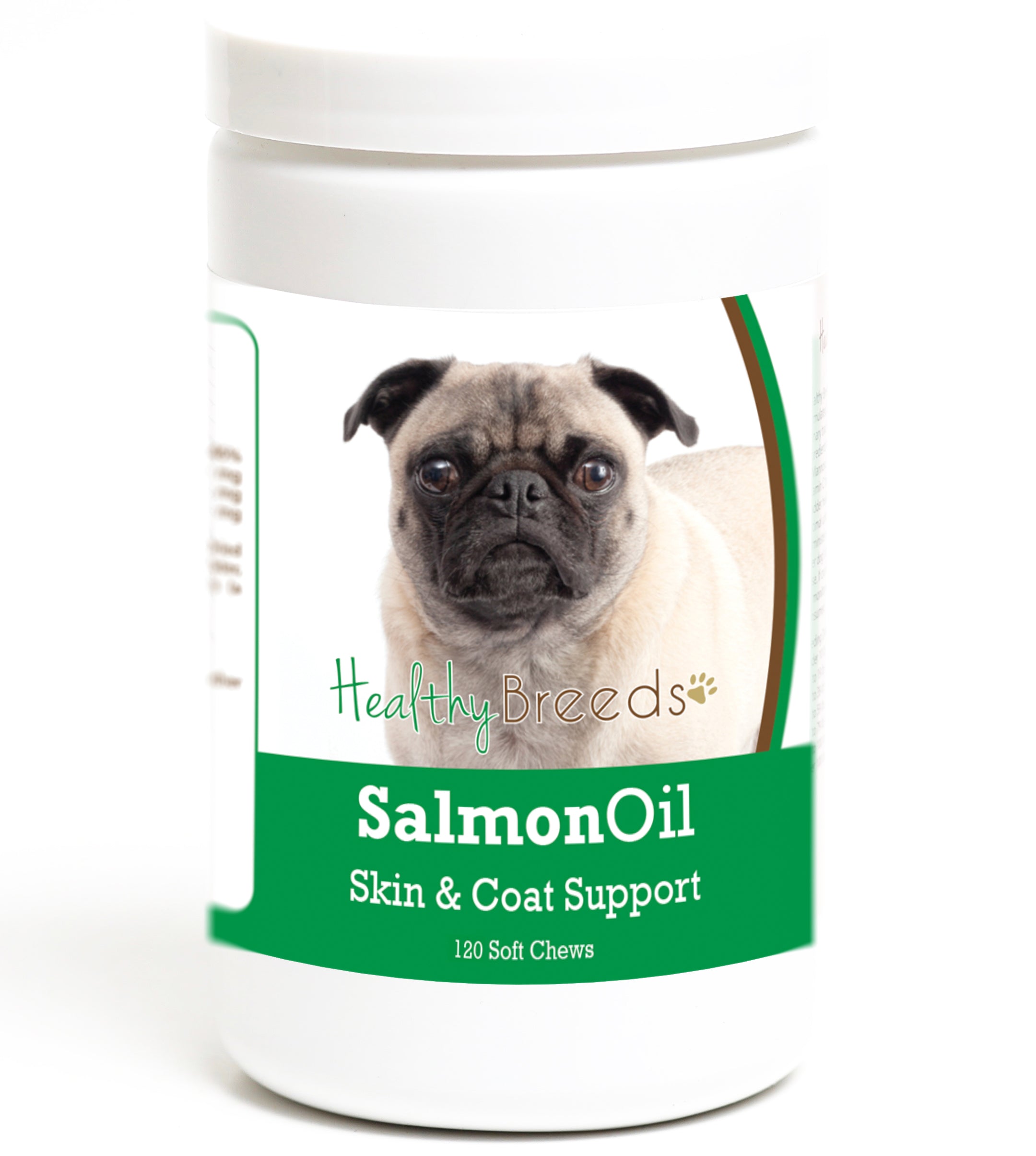 Pug Salmon Oil Soft Chews 120 Count