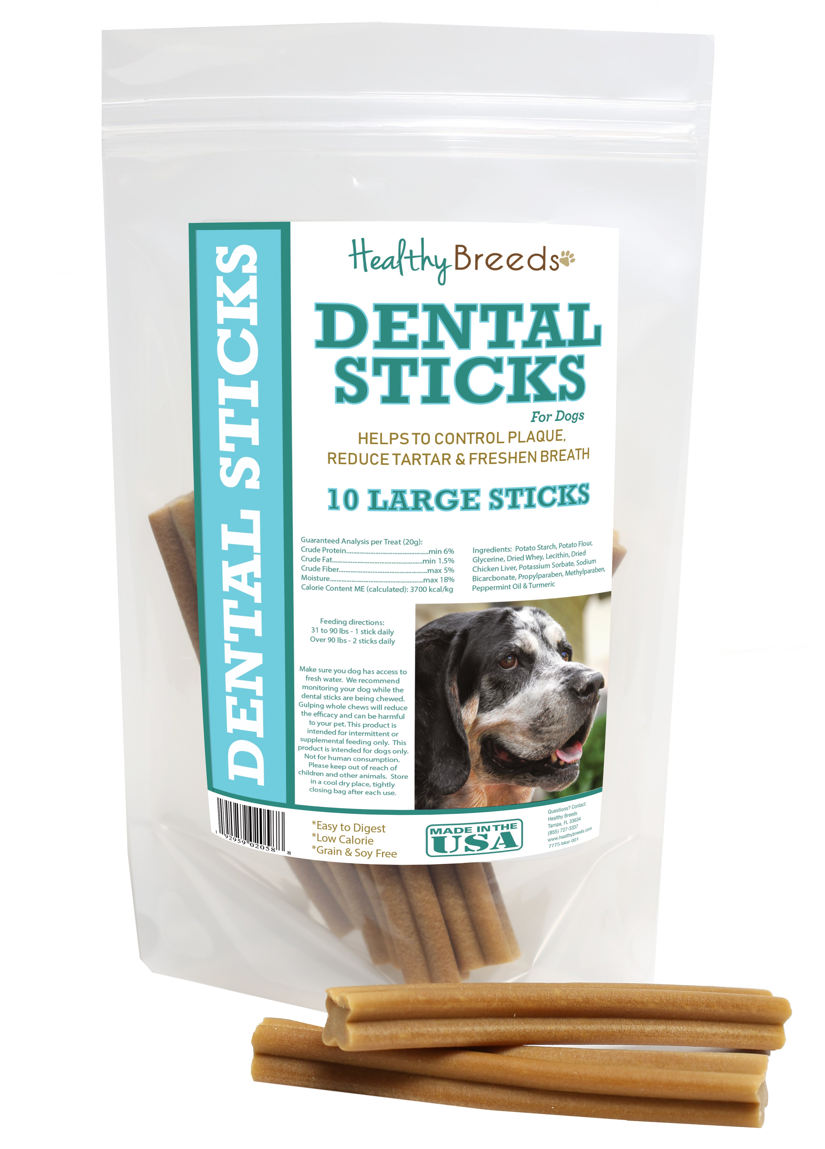 Bluetick Coonhound Dental Sticks Large 10 Count