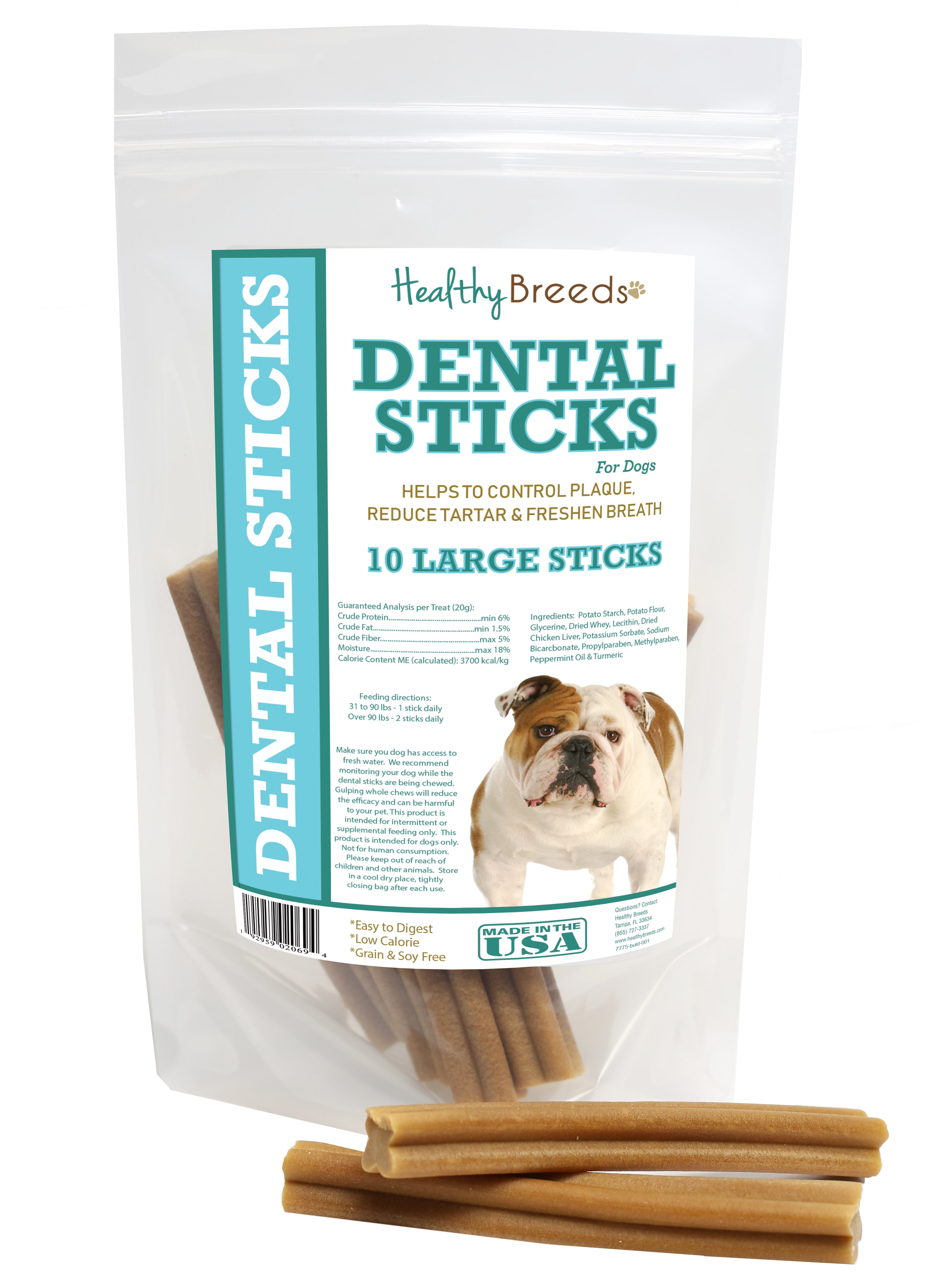 Bulldog Dental Sticks Large 10 Count