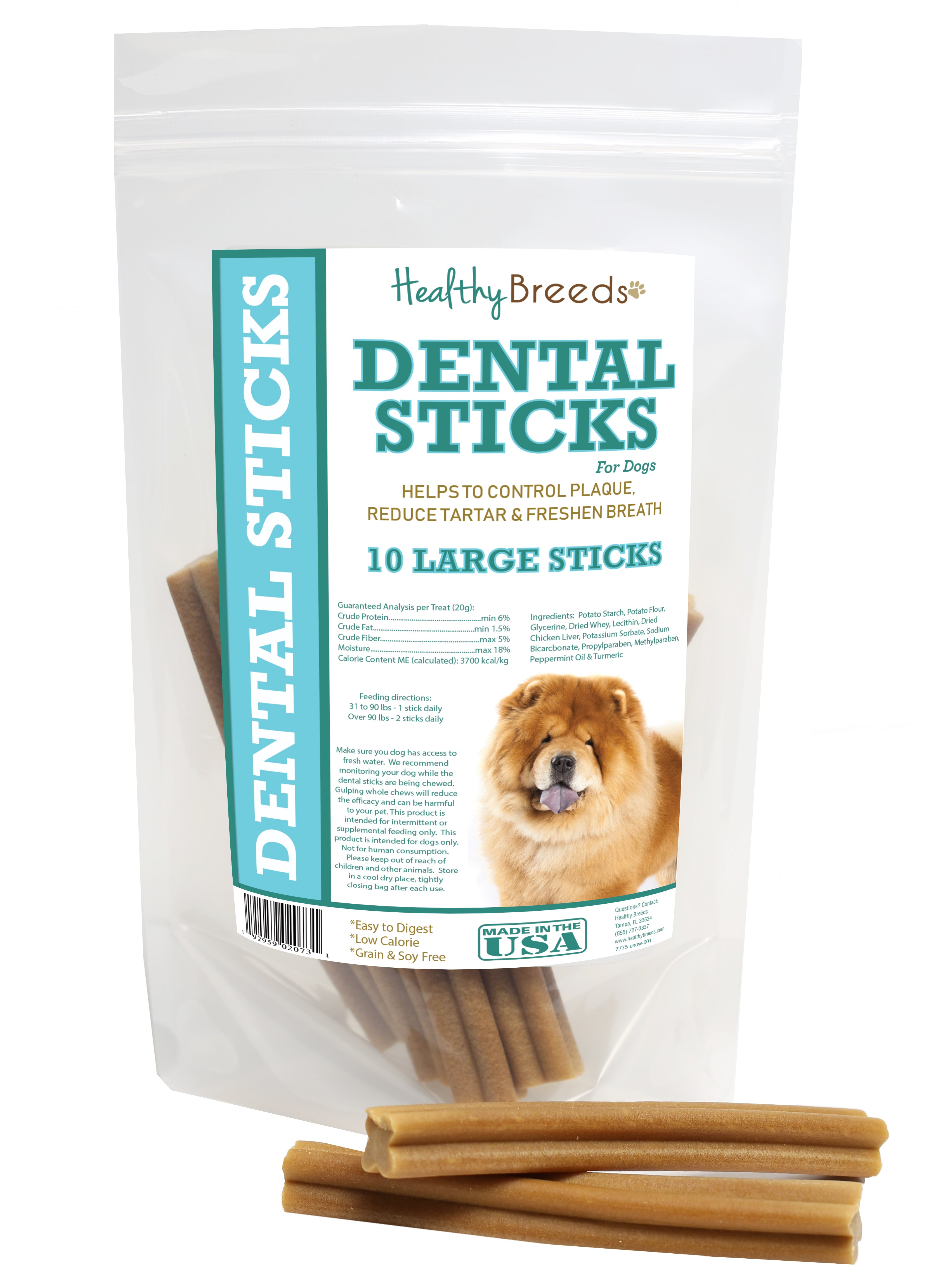 Chow Chow Dental Sticks Large 10 Count