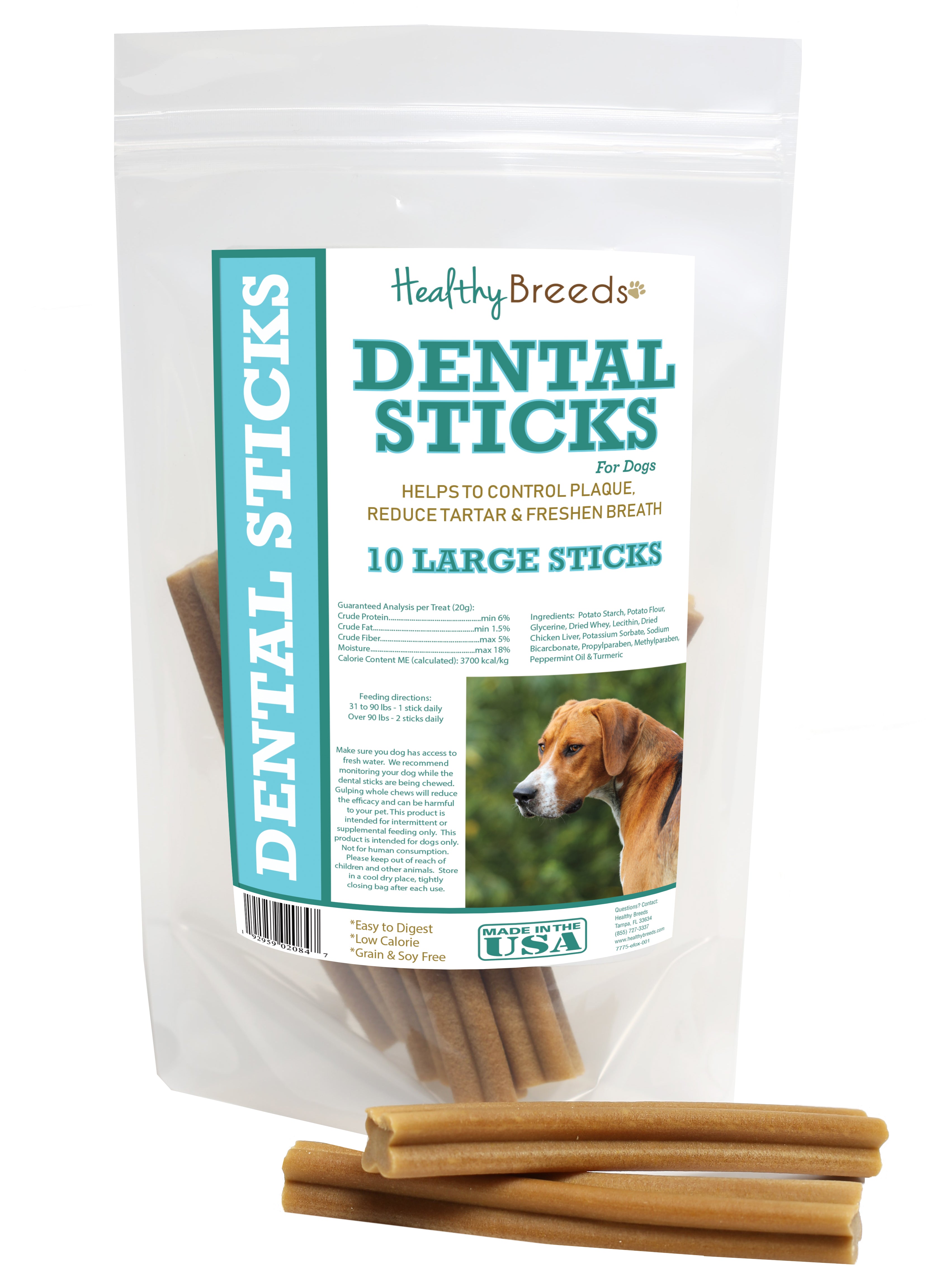 English Foxhound Dental Sticks Large 10 Count