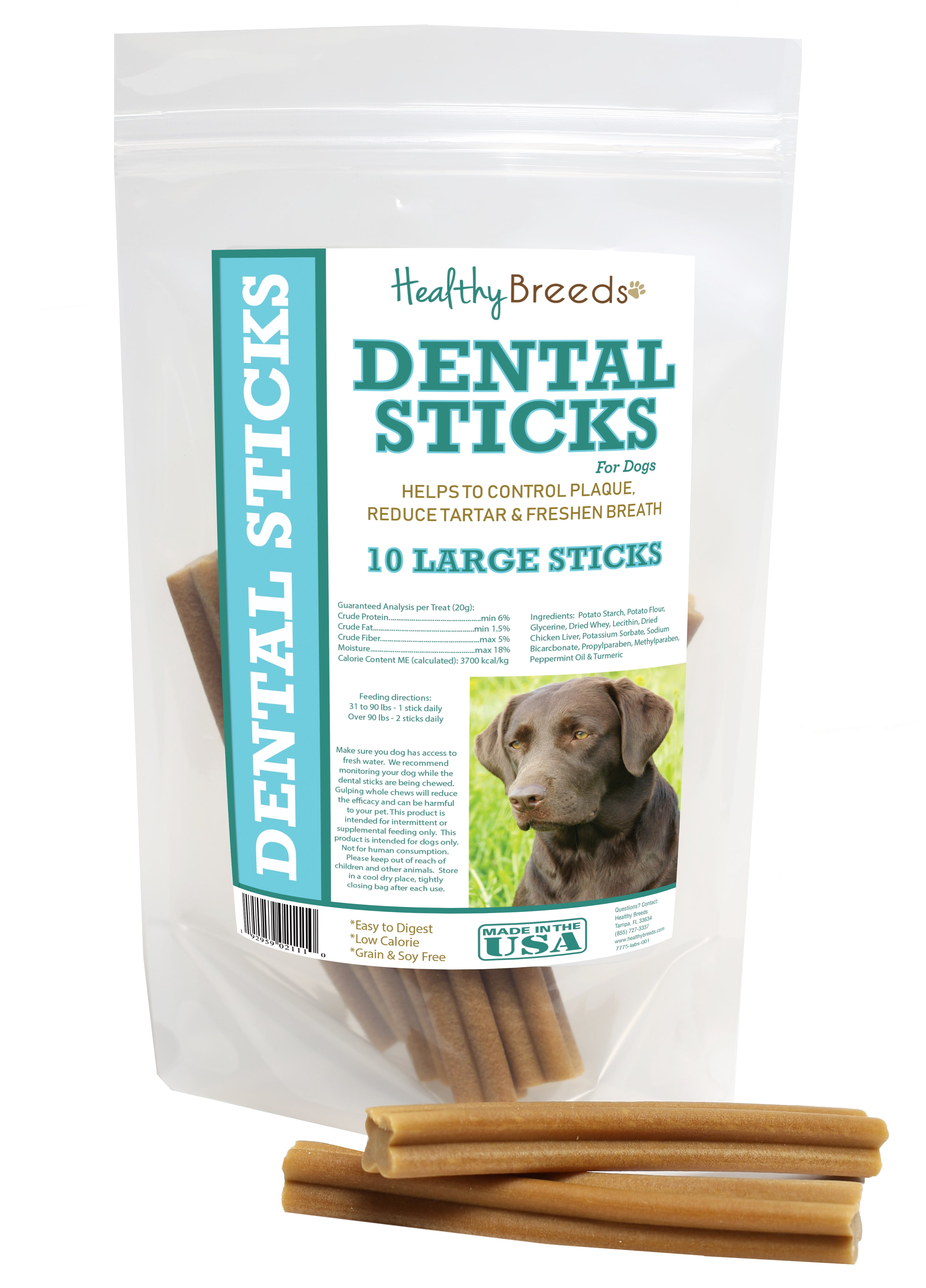 Labrador Retriever Dental Sticks Large 10 Count