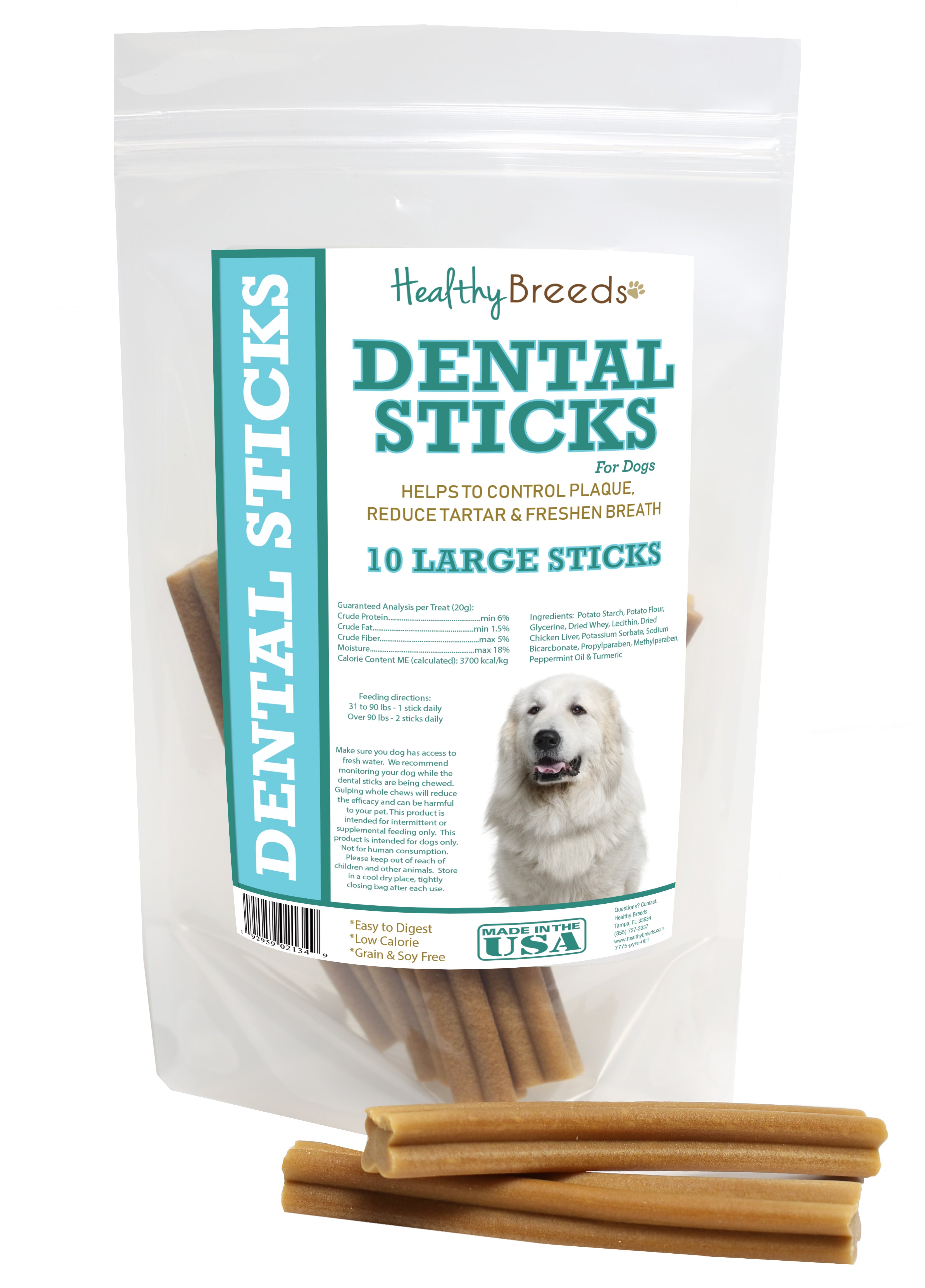 Great Pyrenees Dental Sticks Large 10 Count