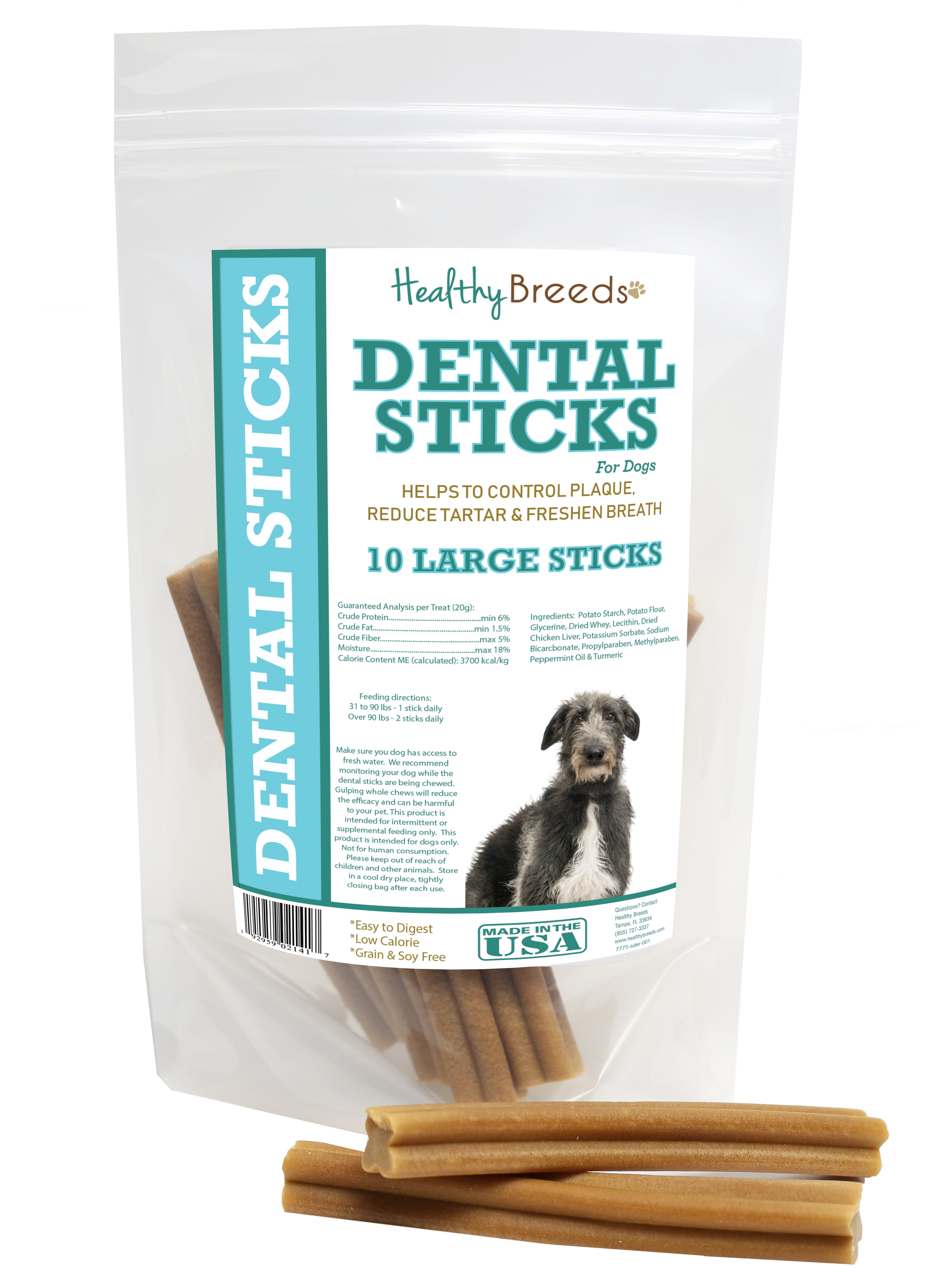 Scottish Deerhound Dental Sticks Large 10 Count