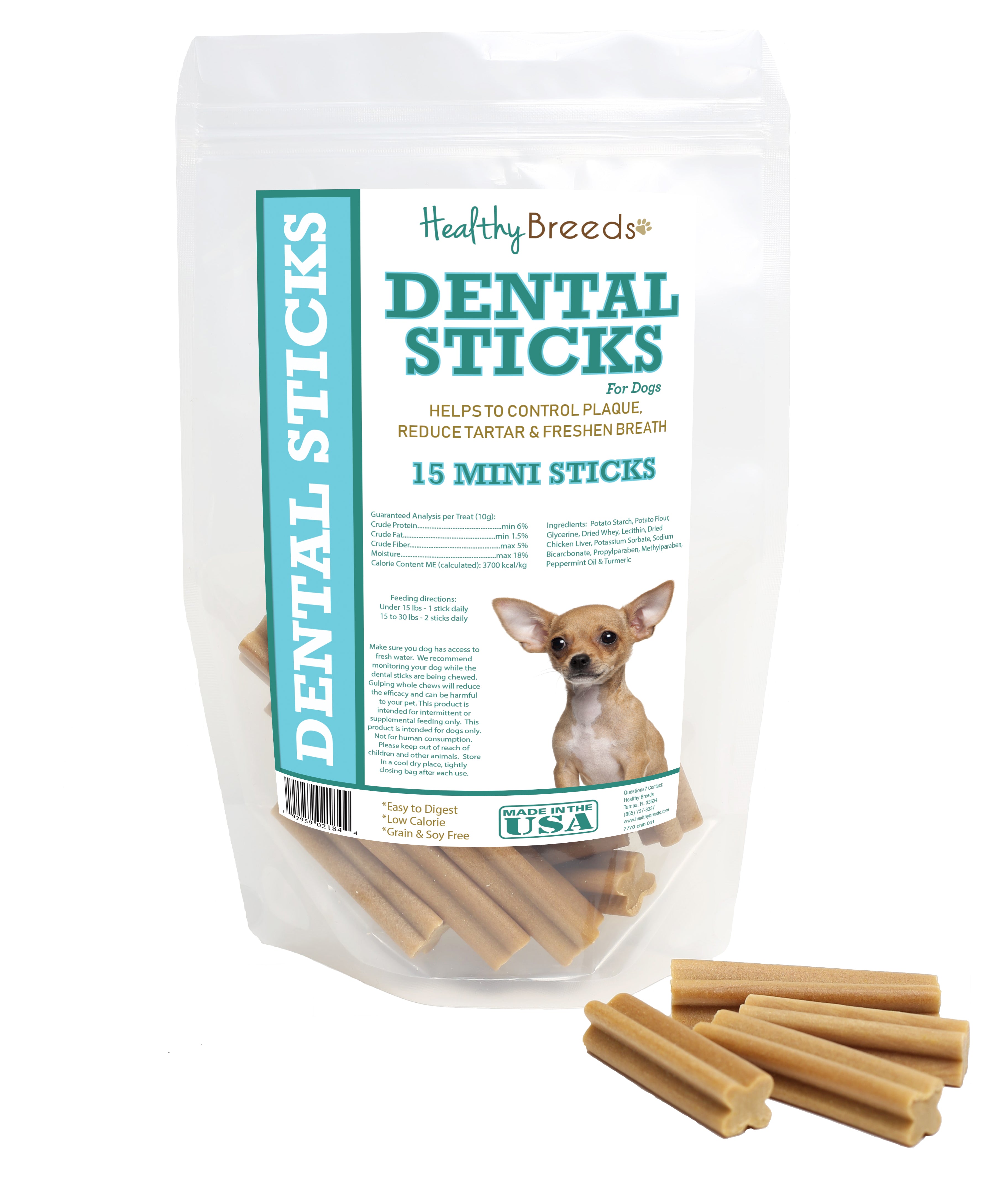Chihuahua Dental Sticks Minis 15 Count