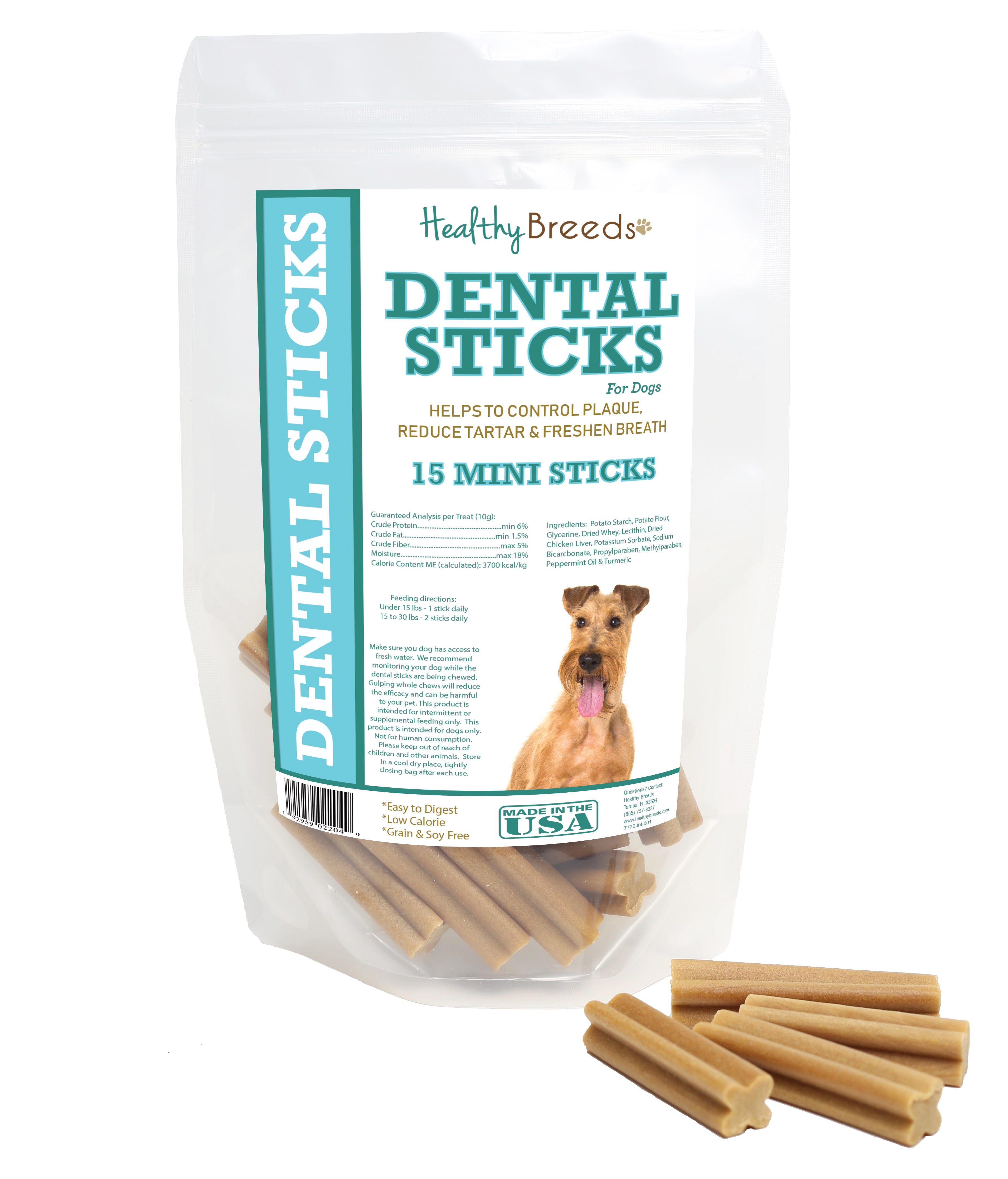 Irish Terrier Dental Sticks Minis 15 Count