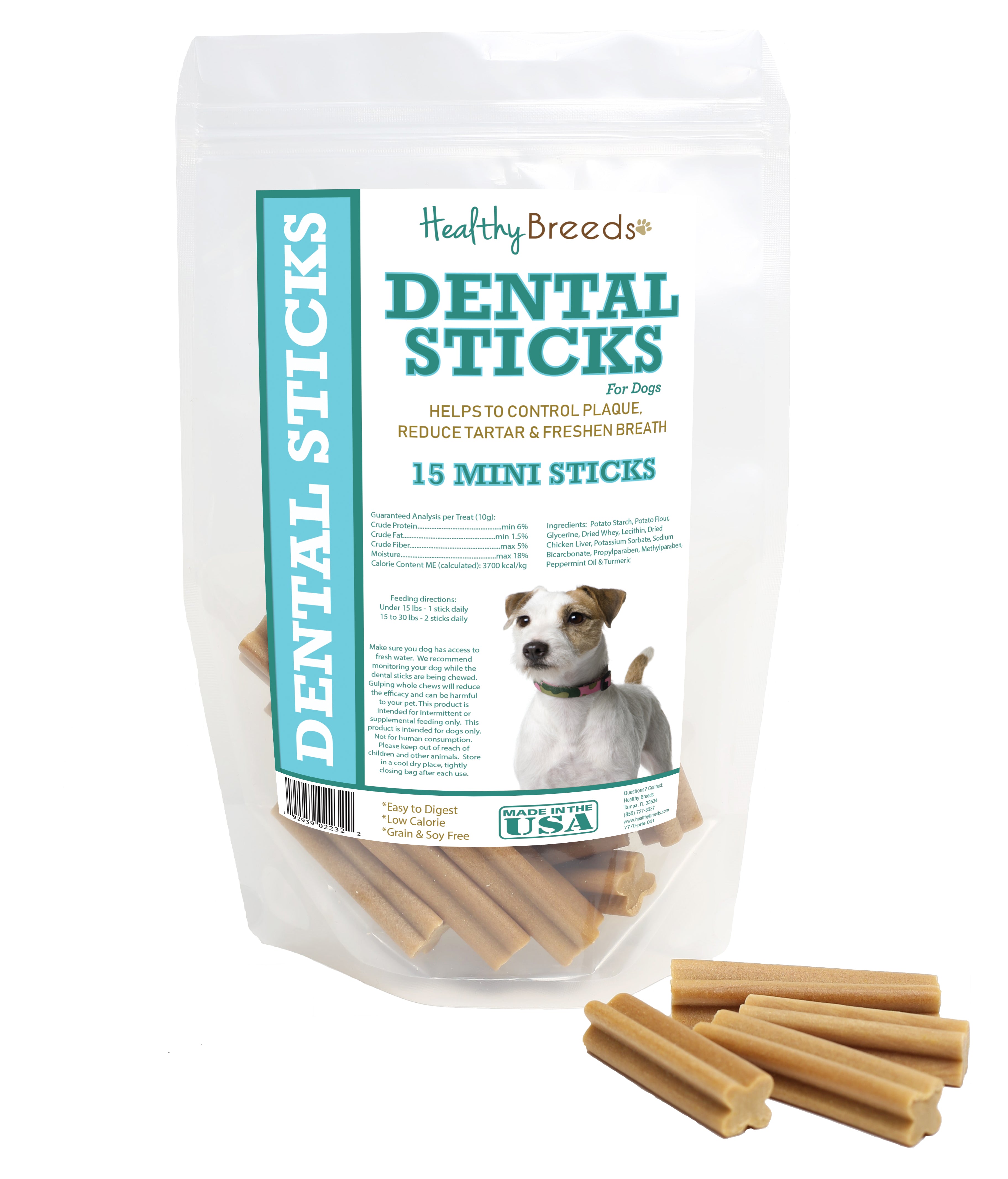 Parson Russell Terrier Dental Sticks Minis 15 Count