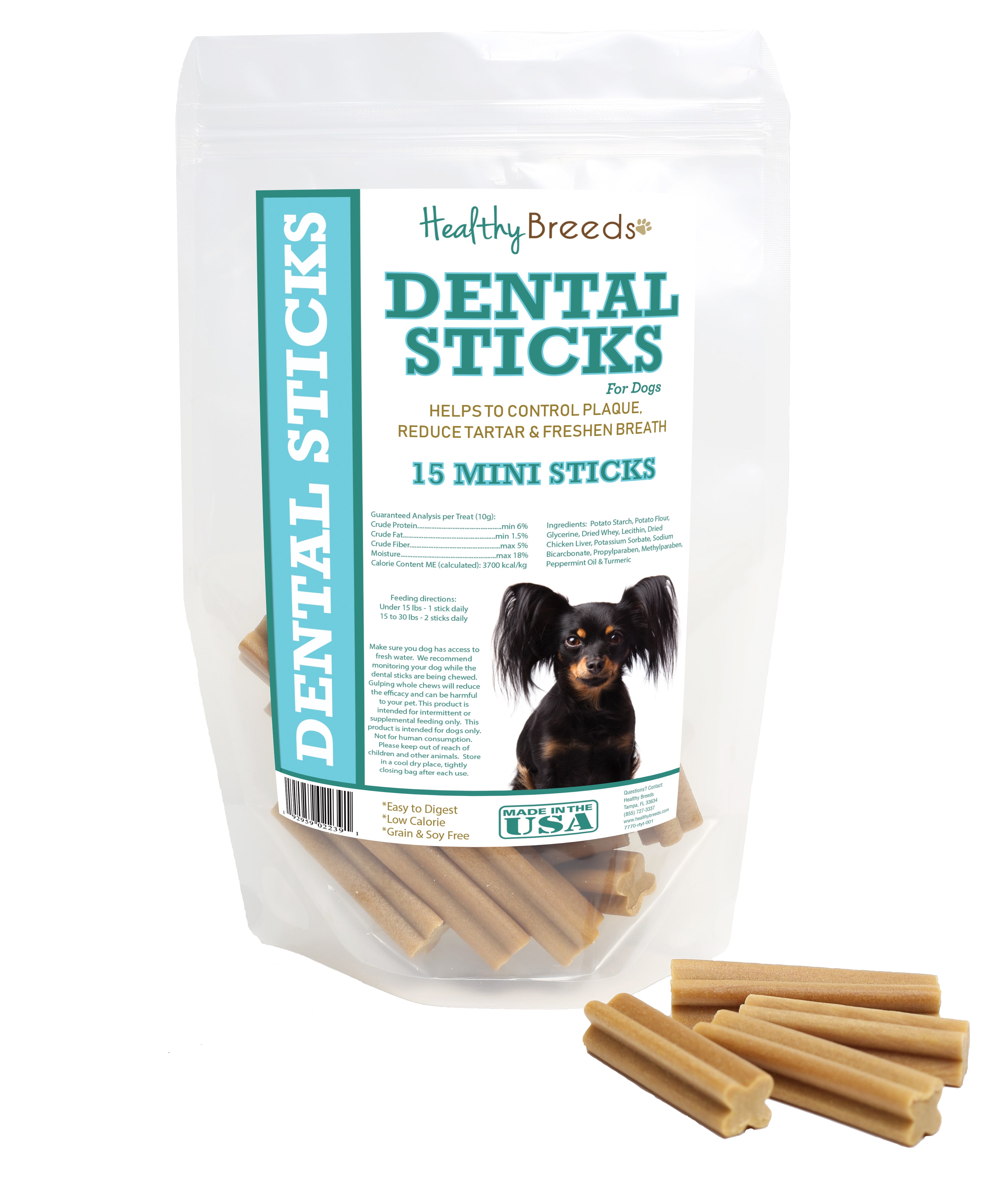 Russian Toy Terrier Dental Sticks Minis 15 Count