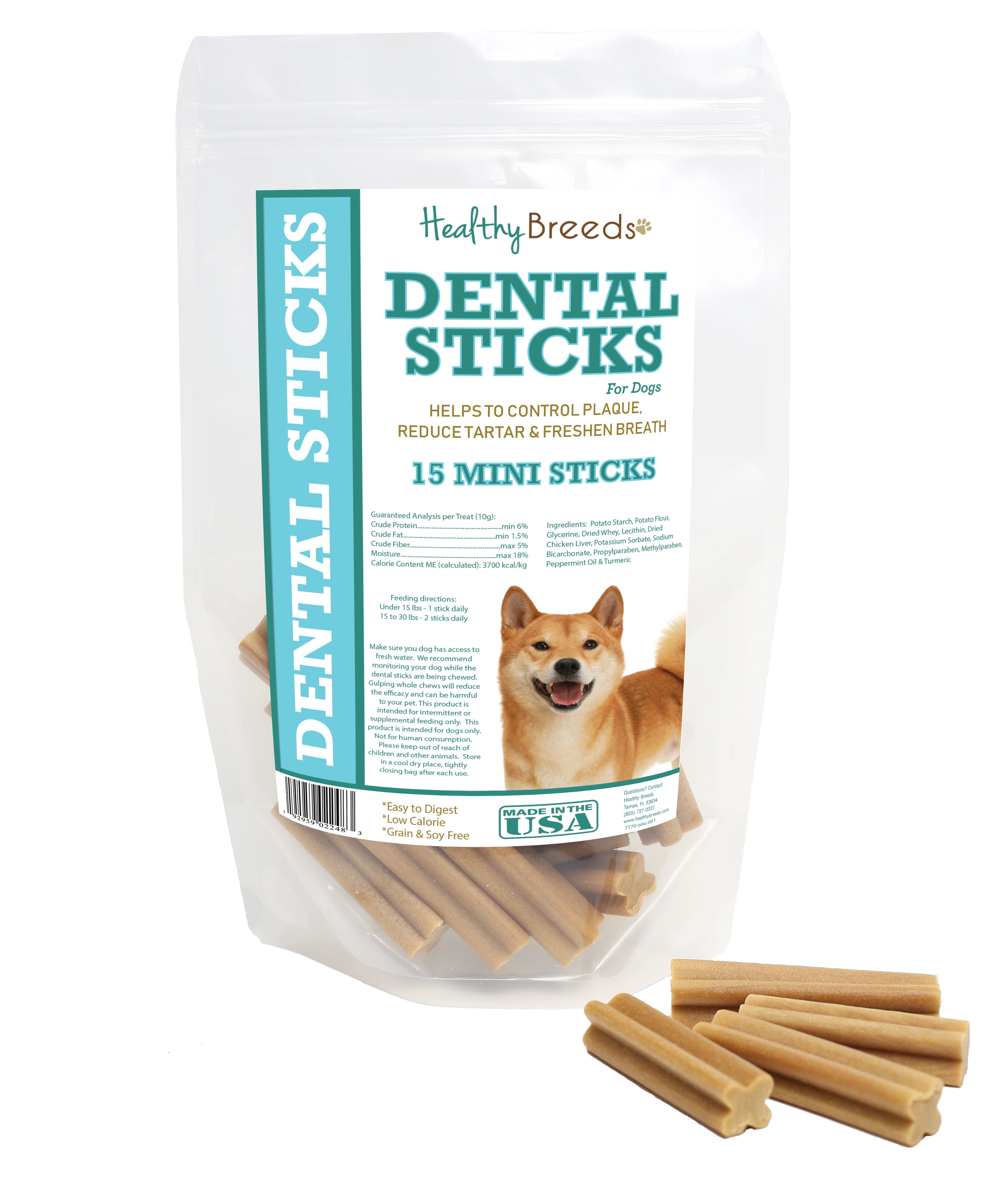 Shiba Inu Dental Sticks Minis 15 Count