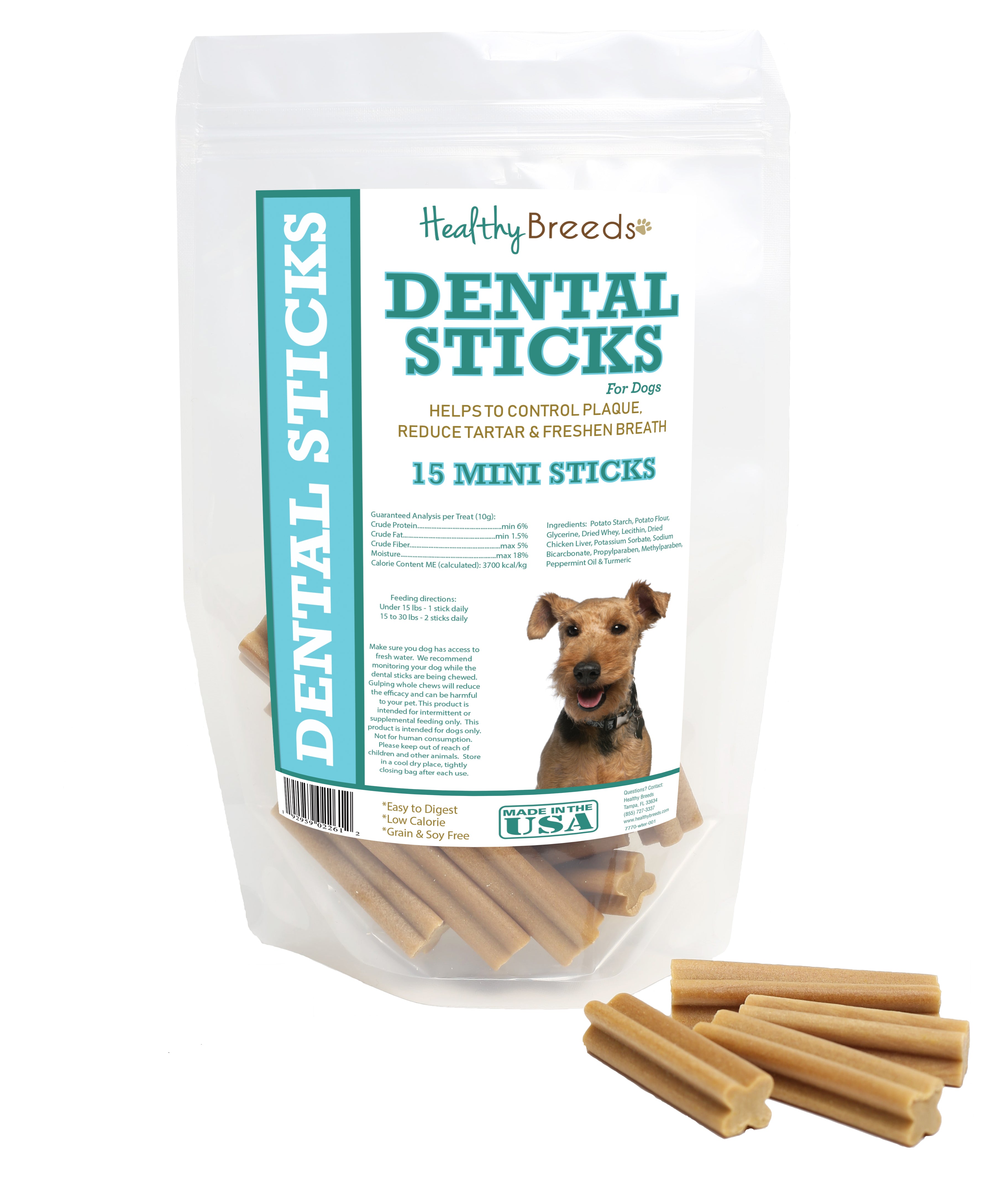 Welsh Terrier Dental Sticks Minis 15 Count