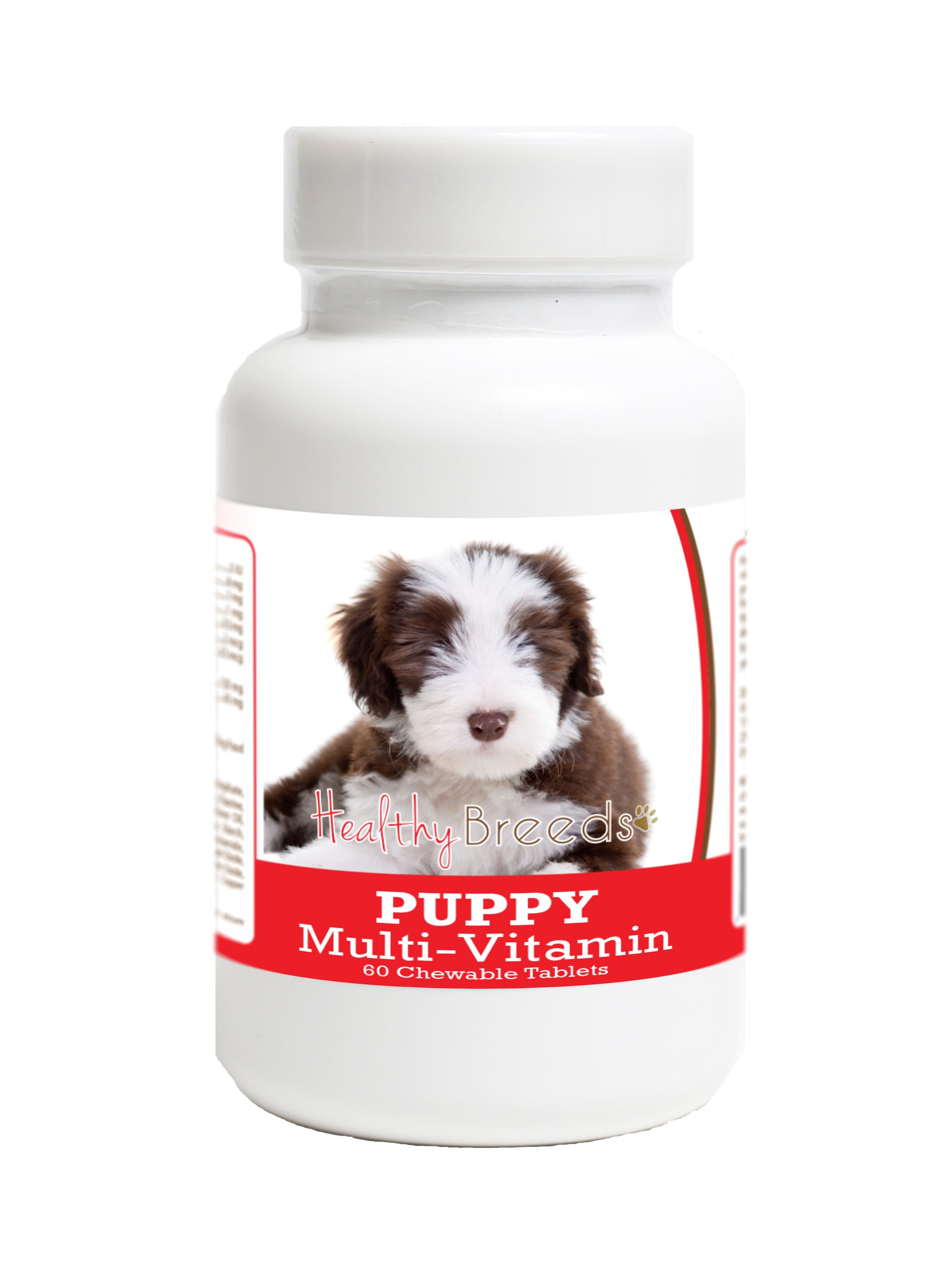 Bearded Collie Puppy Dog Multivitamin Tablet 60 Count