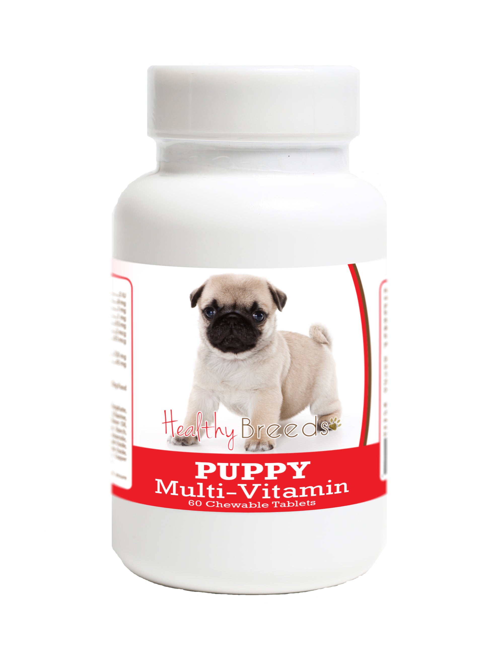Pug Puppy Dog Multivitamin Tablet 60 Count