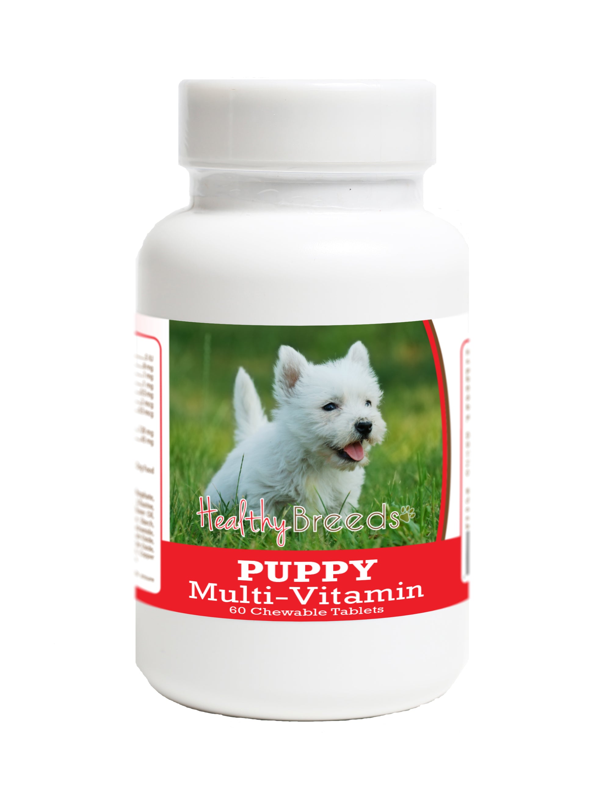 West Highland White Terrier Puppy Dog Multivitamin Tablet 60 Count