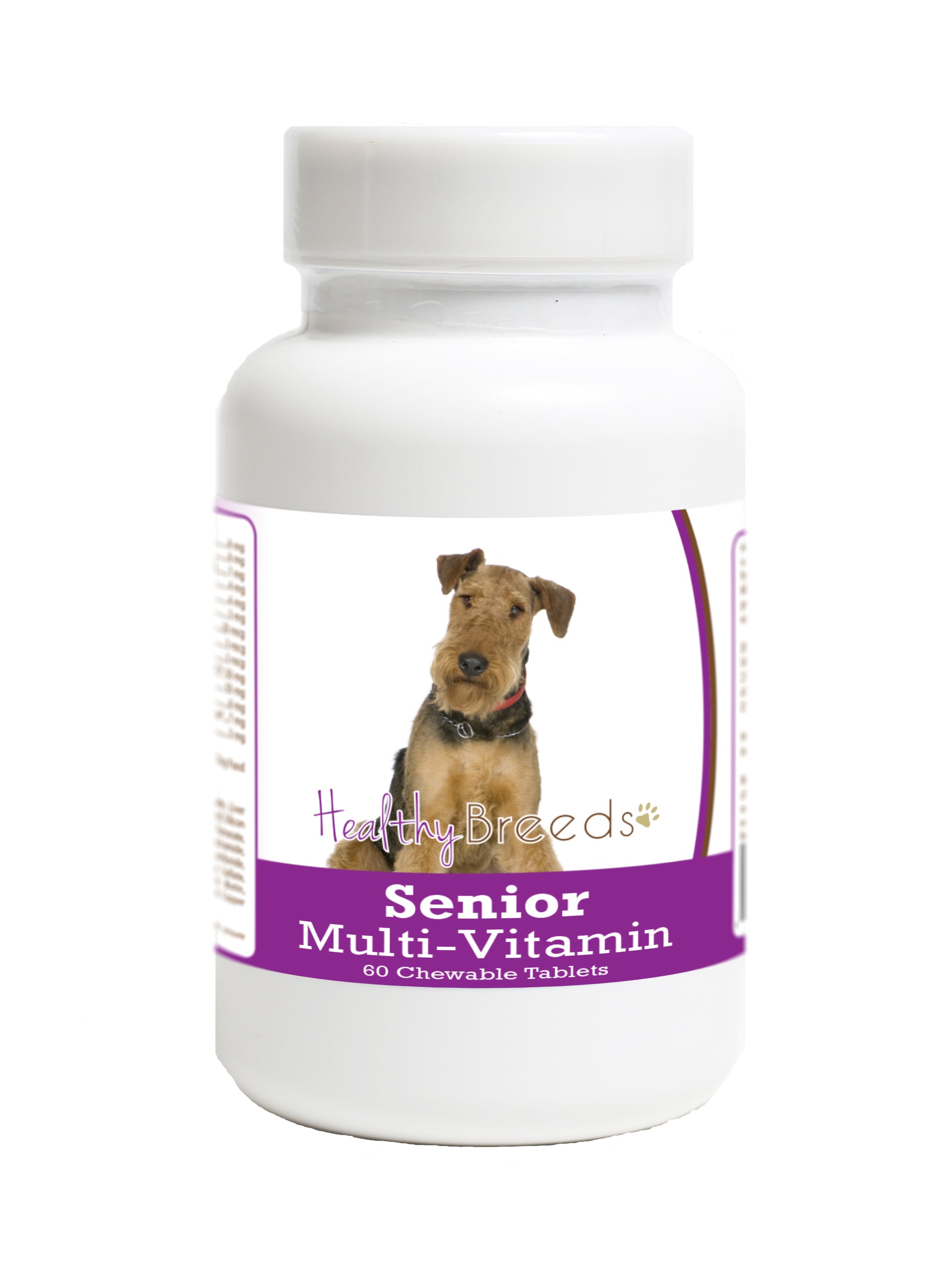 Airedale Terrier Senior Dog Multivitamin Tablets 60 Count