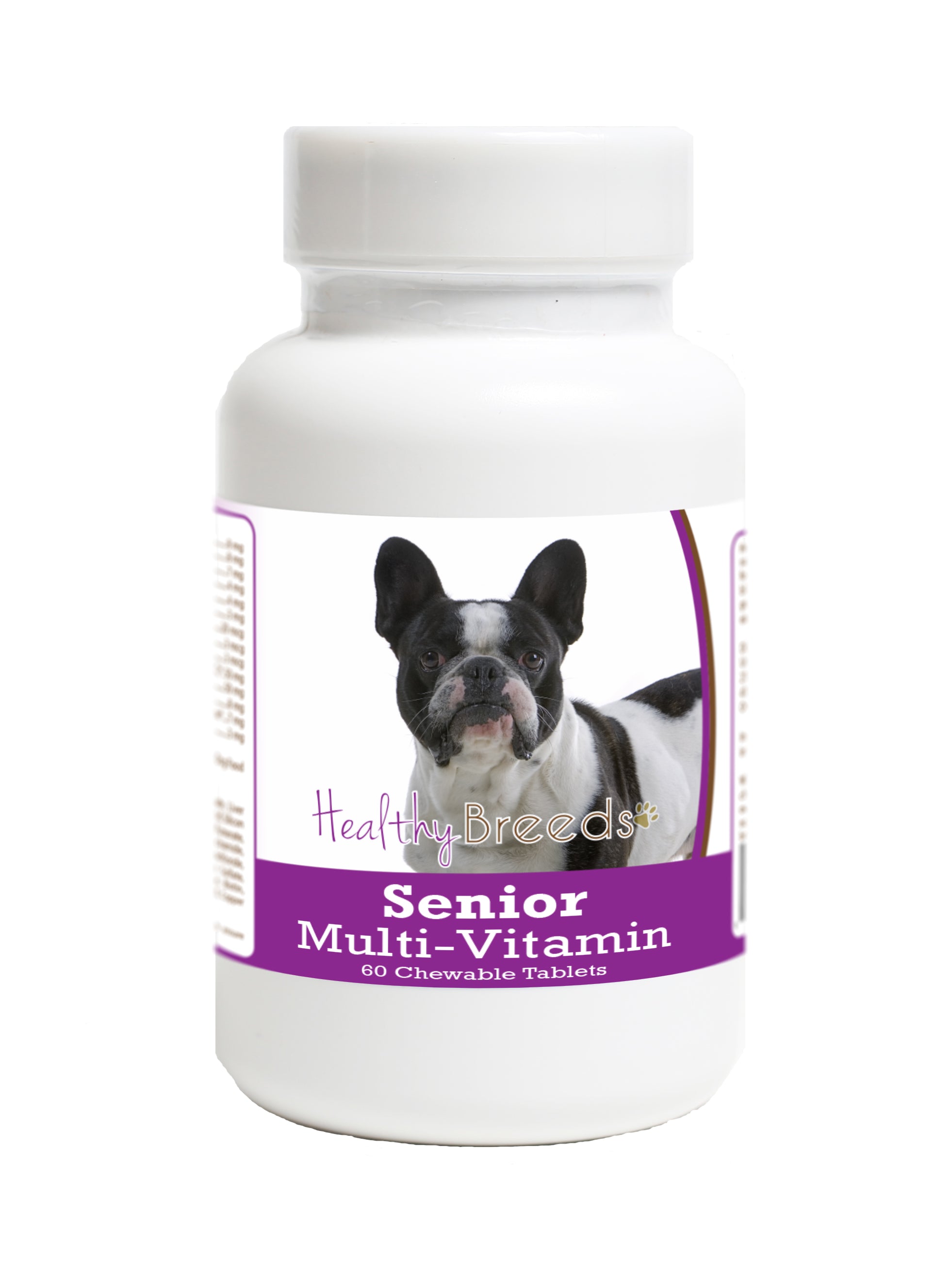 French Bulldog Senior Dog Multivitamin Tablets 60 Count