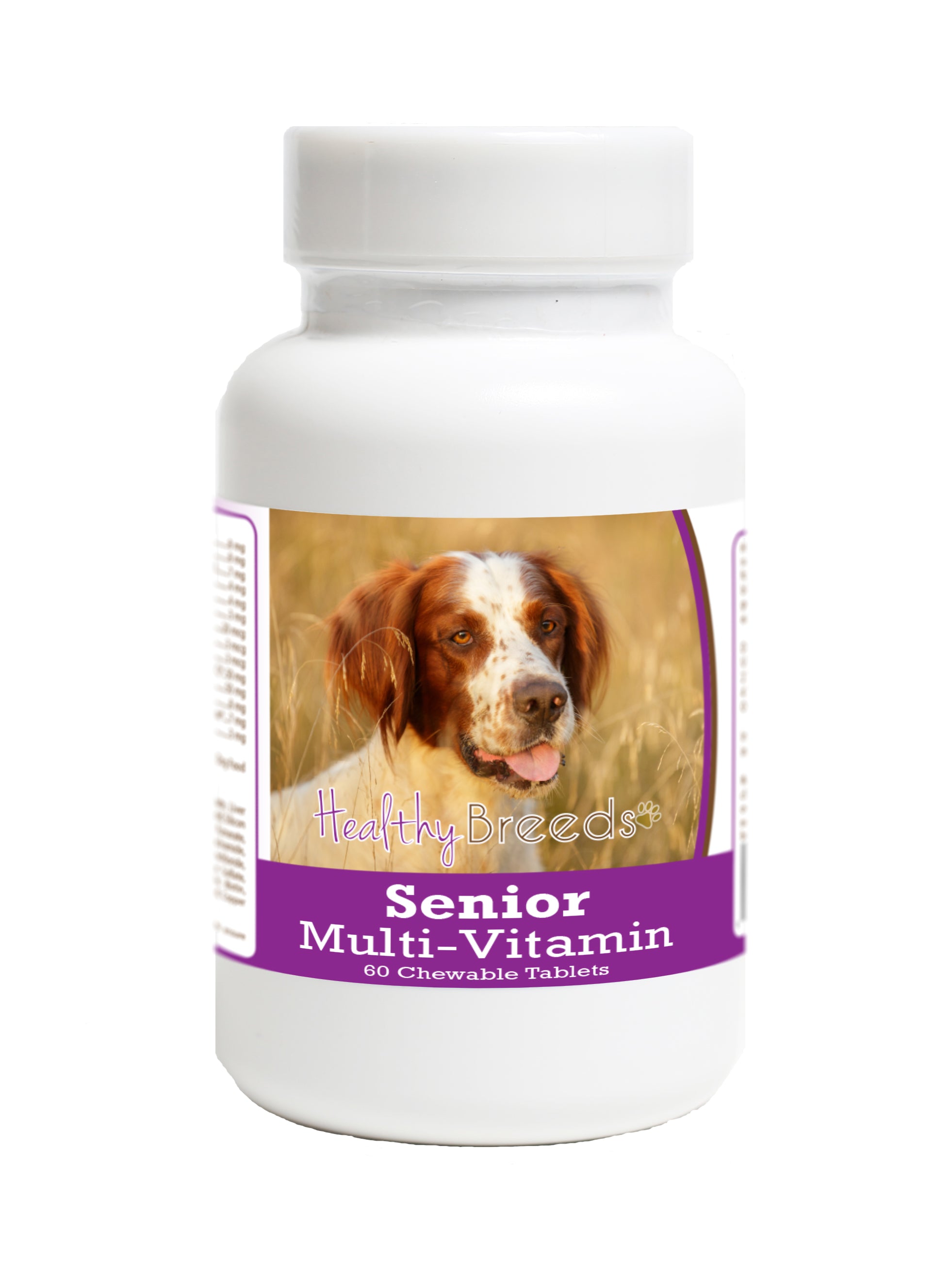 Irish Red and White Setter Senior Dog Multivitamin Tablets 60 Count