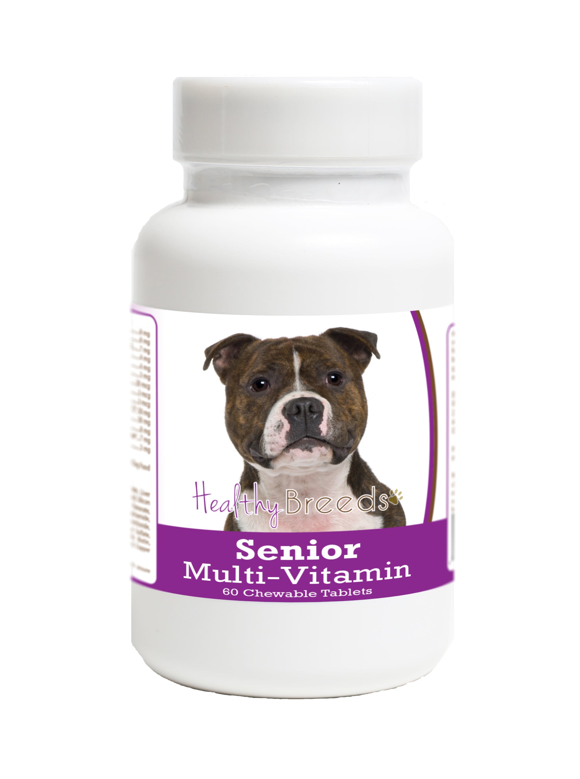 Staffordshire Bull Terrier Senior Dog Multivitamin Tablets 60 Count
