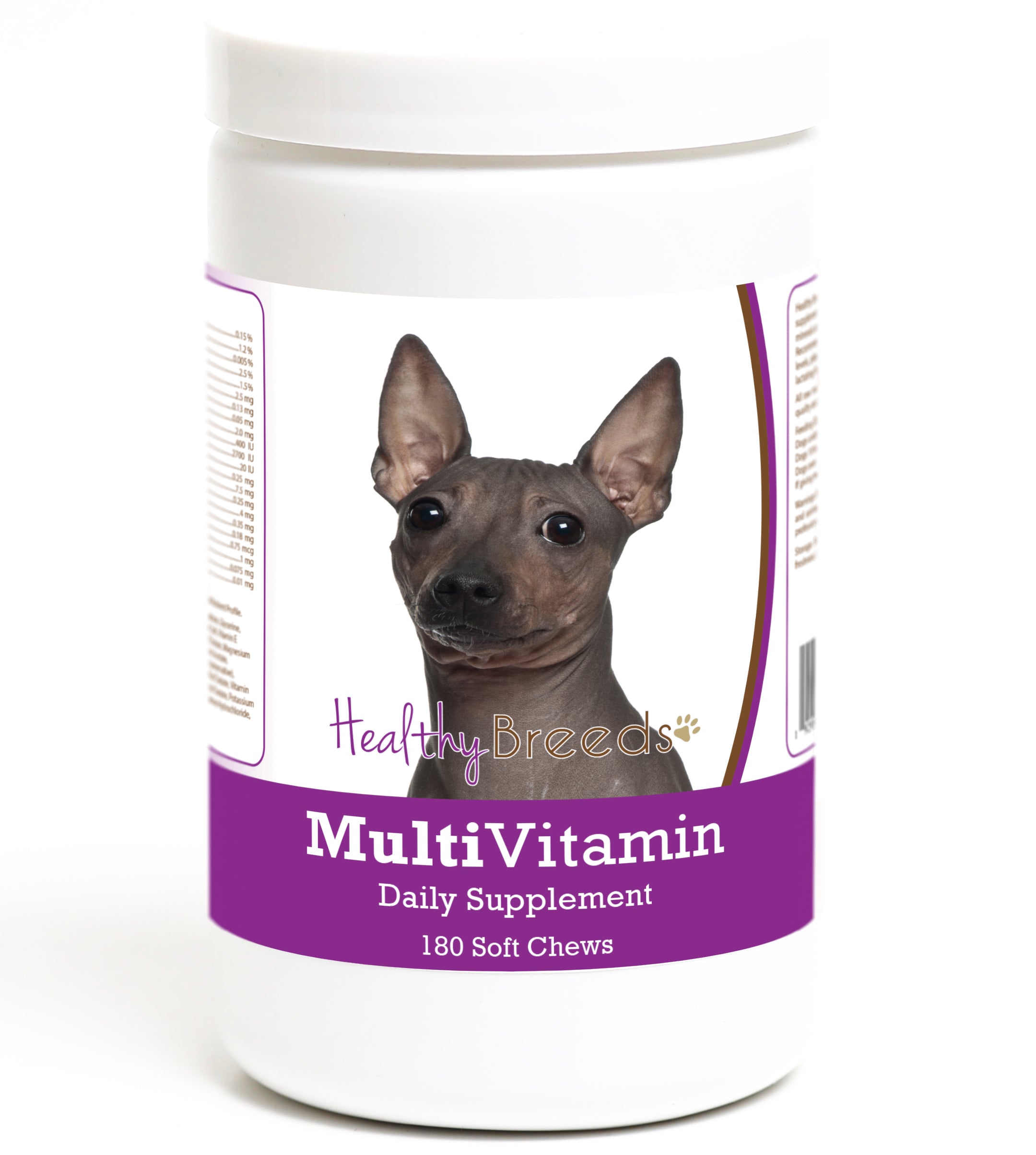American Hairless Terrier Multivitamin Soft Chew for Dogs 180 Count