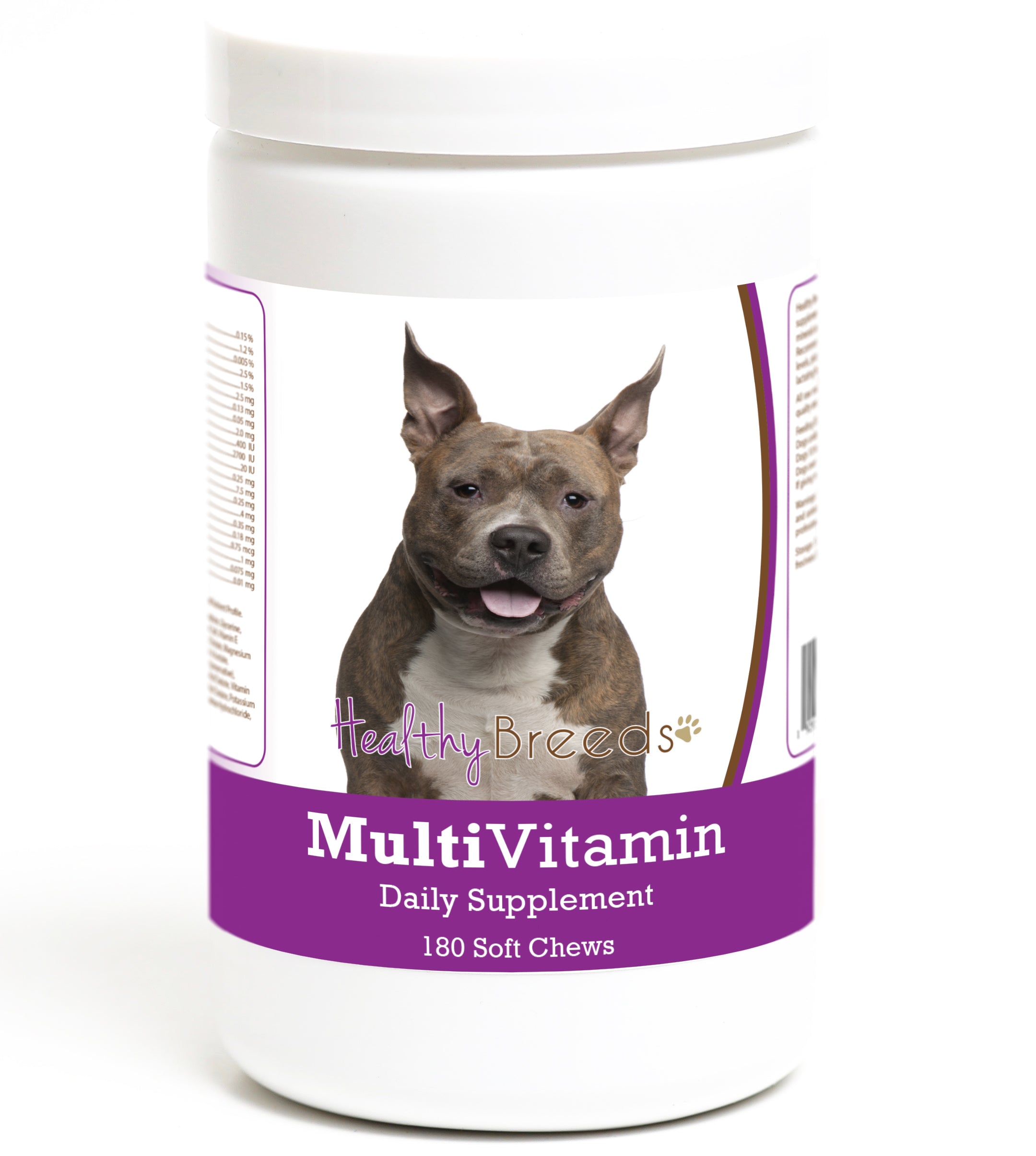 American Staffordshire Terrier Multivitamin Soft Chew for Dogs 180 Count