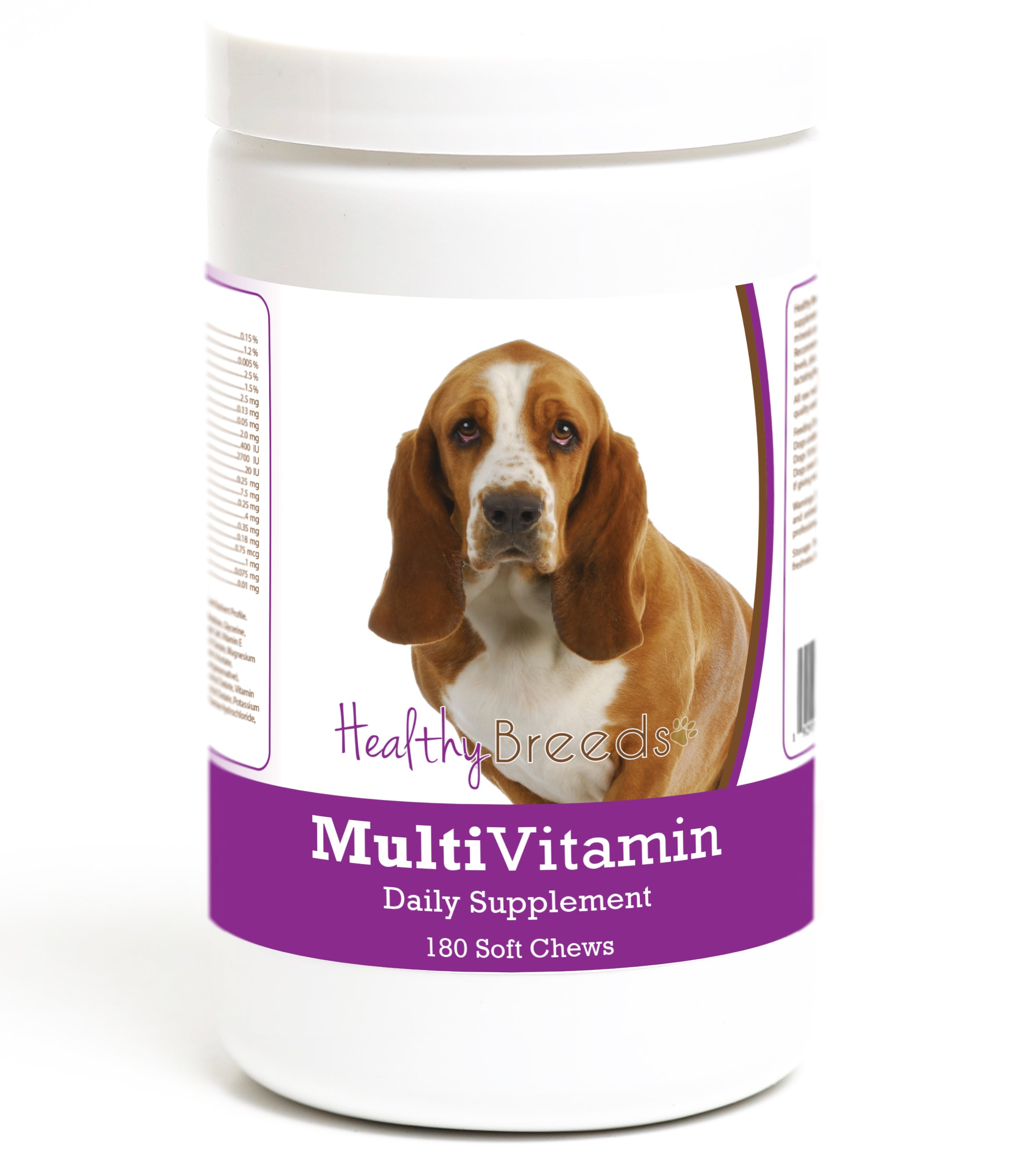 Basset Hound Multivitamin Soft Chew for Dogs 180 Count